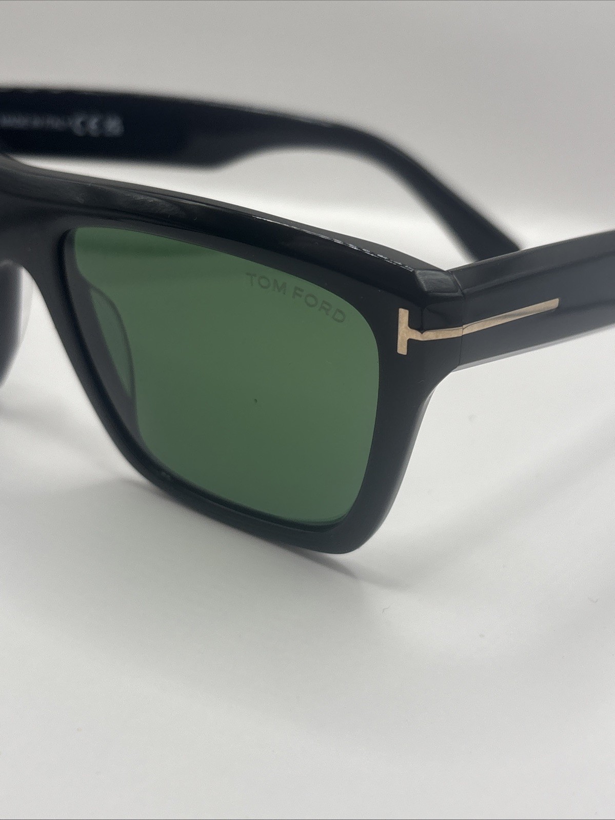 Tom Ford ALBERTO FT 1077 Shiny Black/Green (01N) Sunglasses Brand New Green Lens