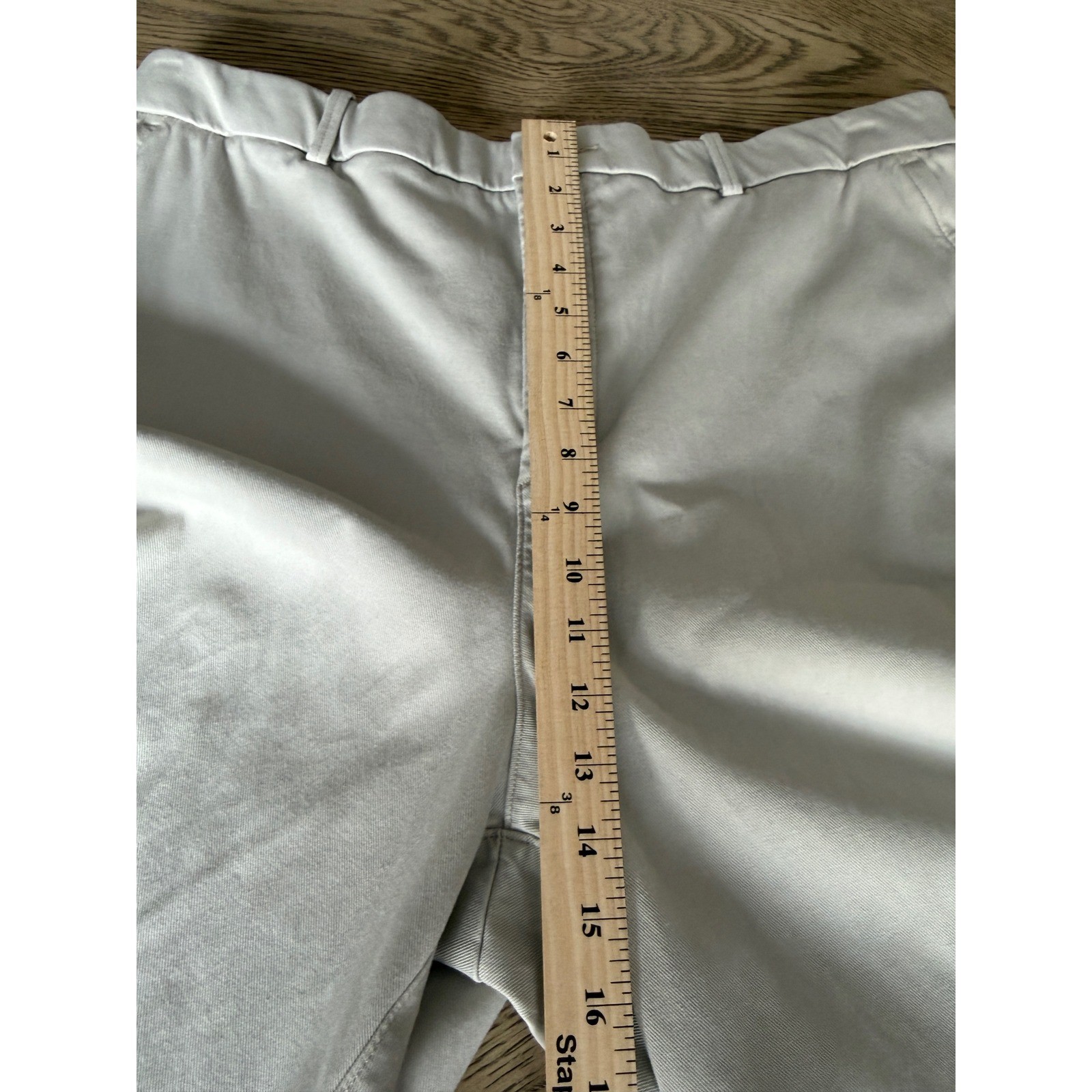 Spanx Stretch Twill Slim Straight Leg Pants Khaki Tan Beige 2X Tall 2T