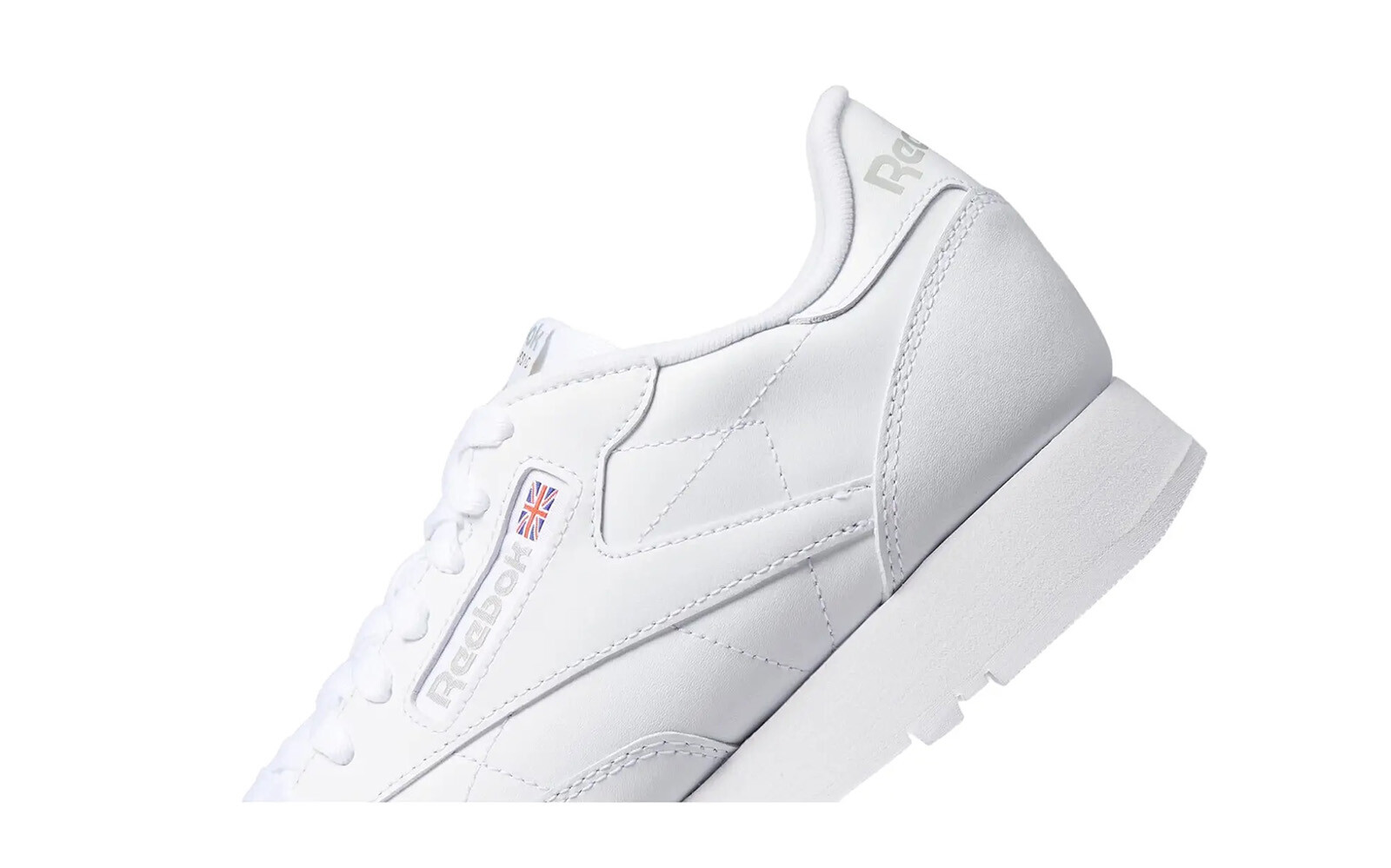 Reebok Classic Leather White White Grey Mens Shoes Fashion Sneakers New