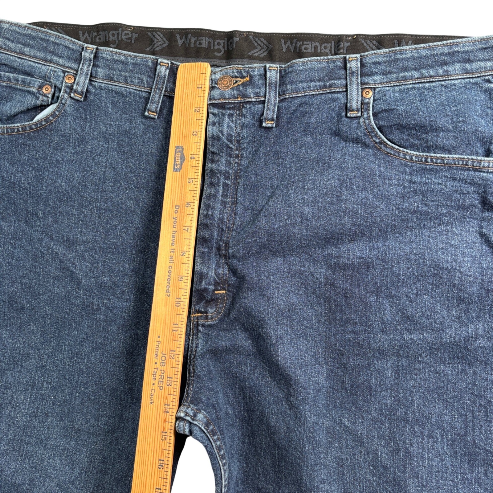 Wrangler Regular Fit Jeans Men 44×28 (Tag 44×30) Dark Wash Comfort Flex Waist
