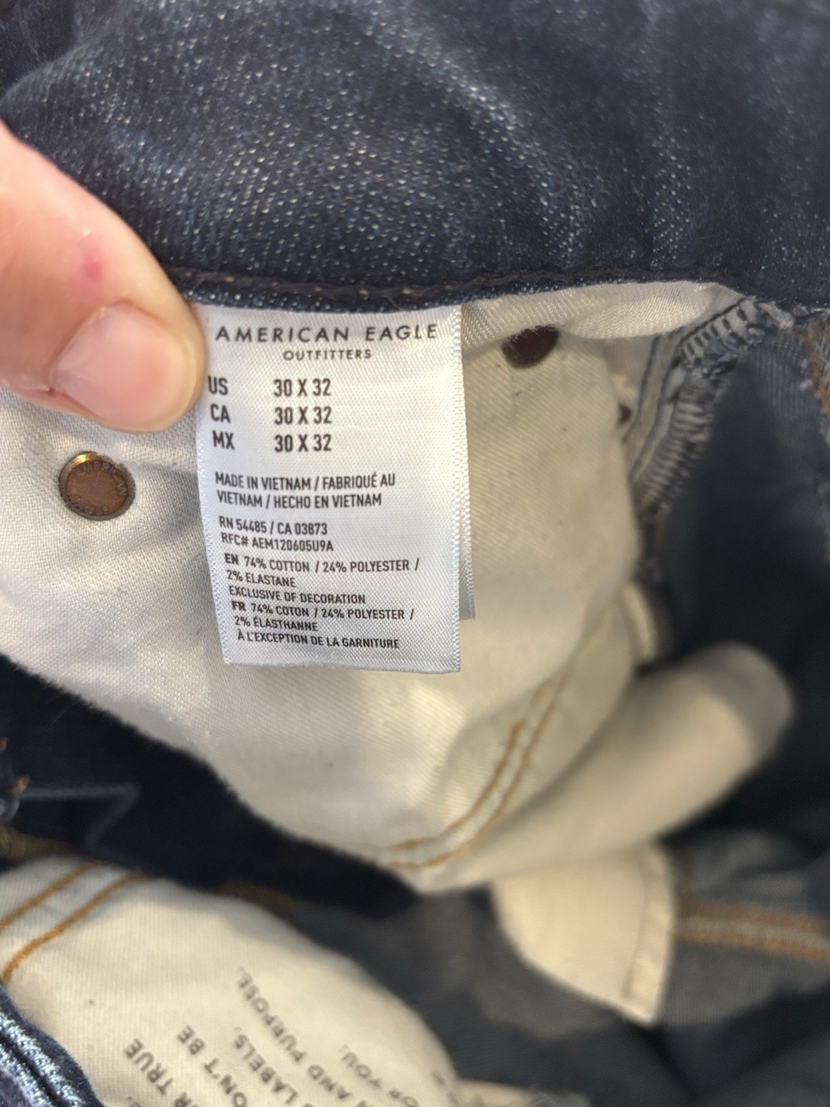 American Eagle AirFlex+ Men’s Blue Dark Wash Slim Jeans Stretch