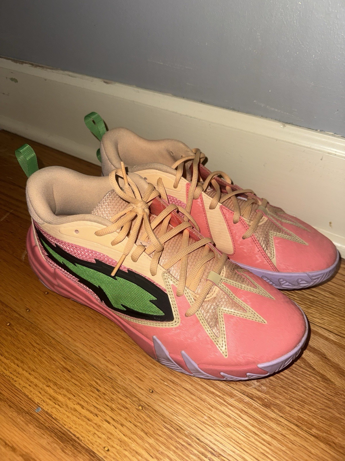 PUMA Scoot Zeros “Georgia Peach” Men’s 9.5 Low Top Lace-Up Basketball 379908-07