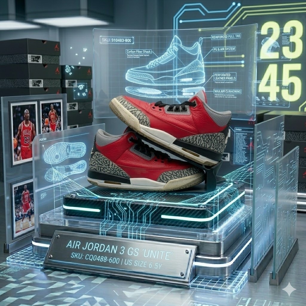 Jordan 3 Retro SE Unite Fire Red CQ0488-600 6.5Y 8W