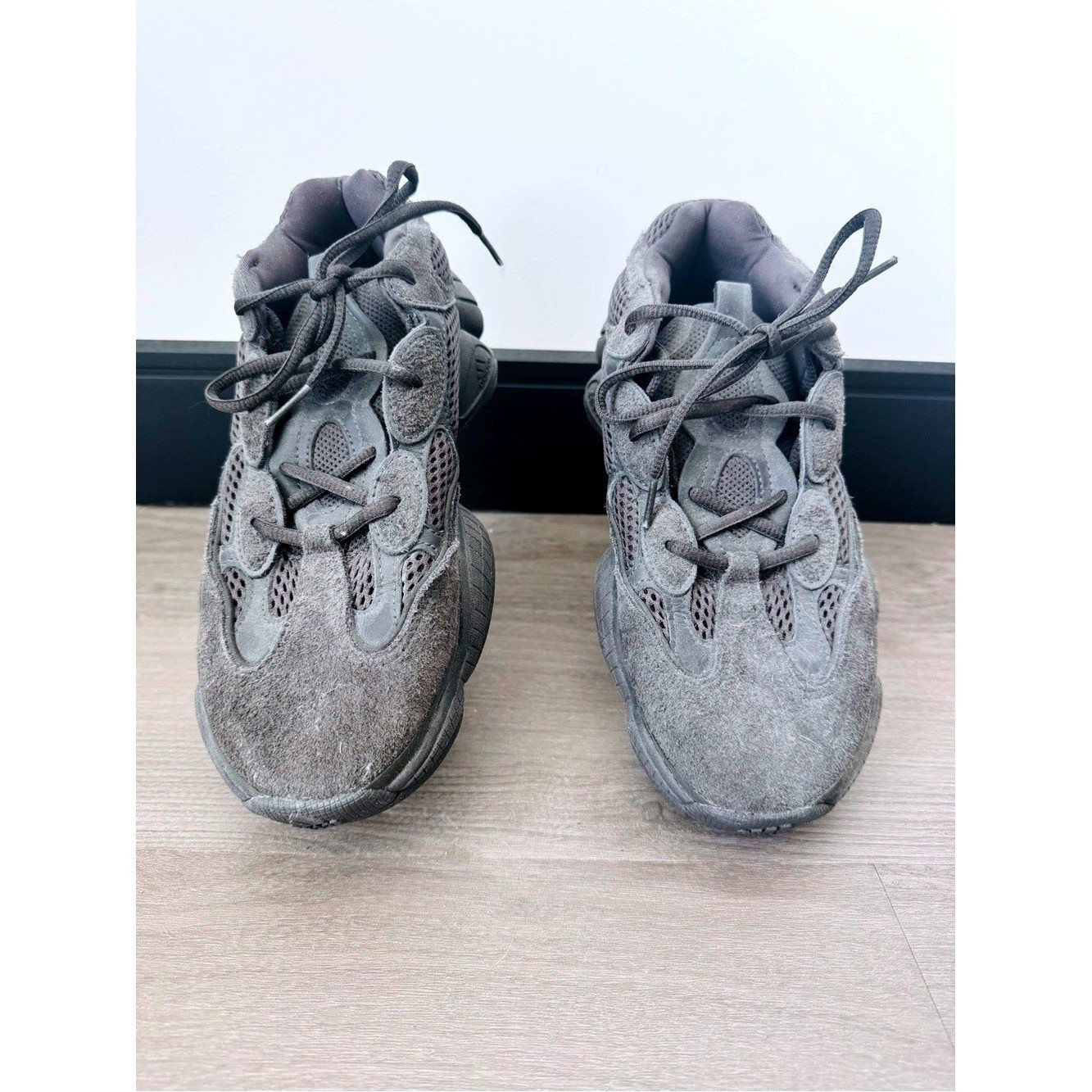 Adidas Yeezy 500 Utility Black F36640 Suede Mesh Chunky Sneakers Shoes Mens 7