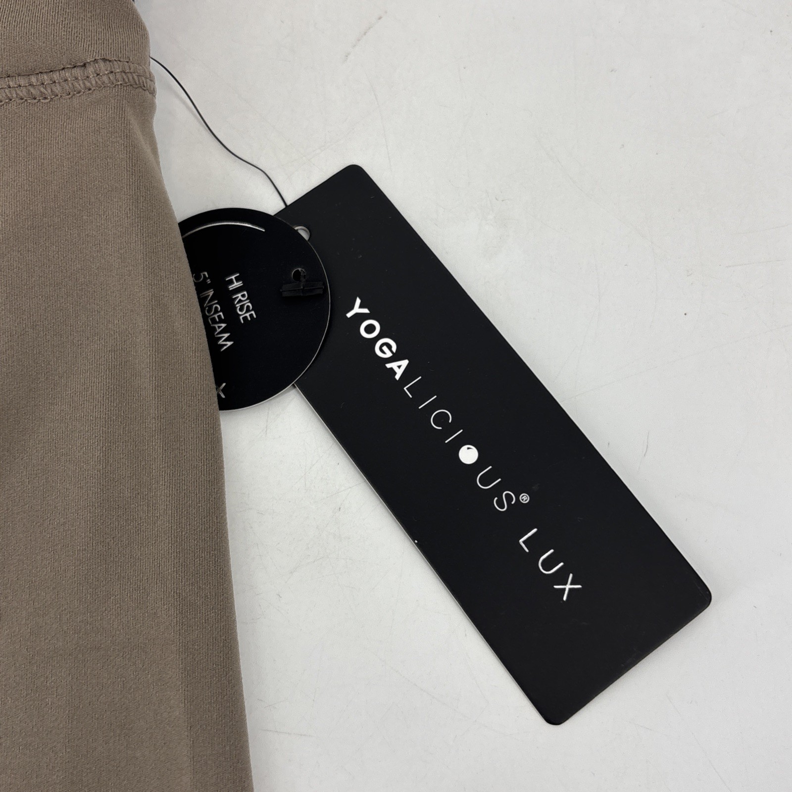 NEW Yogalicious Lux Everyday High Waist Bike Short 2-Pack S 5” Inseam Black Tan