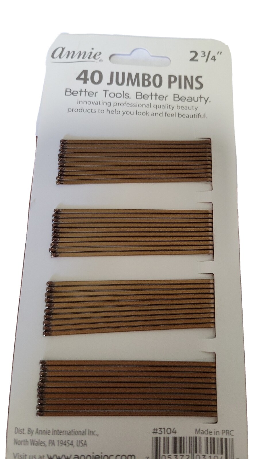 2 PKS Annie 2 3/4” Bobby Pins Bronze Hair jumbo Pins Bob Pins 40 Pack