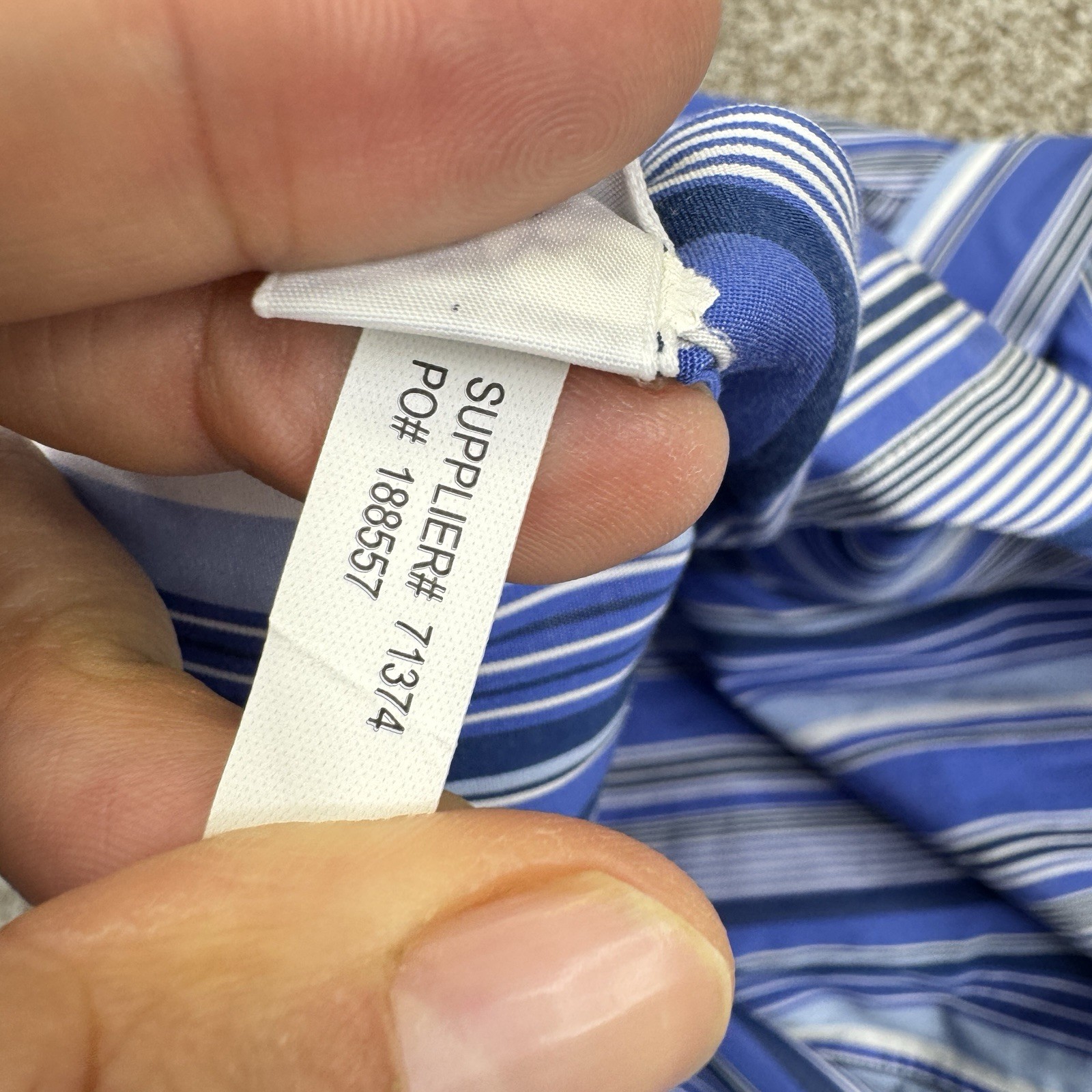 Ralph Lauren Button Down Shirt Mens Custom Fit XL Blue White Stripes Long Sleeve