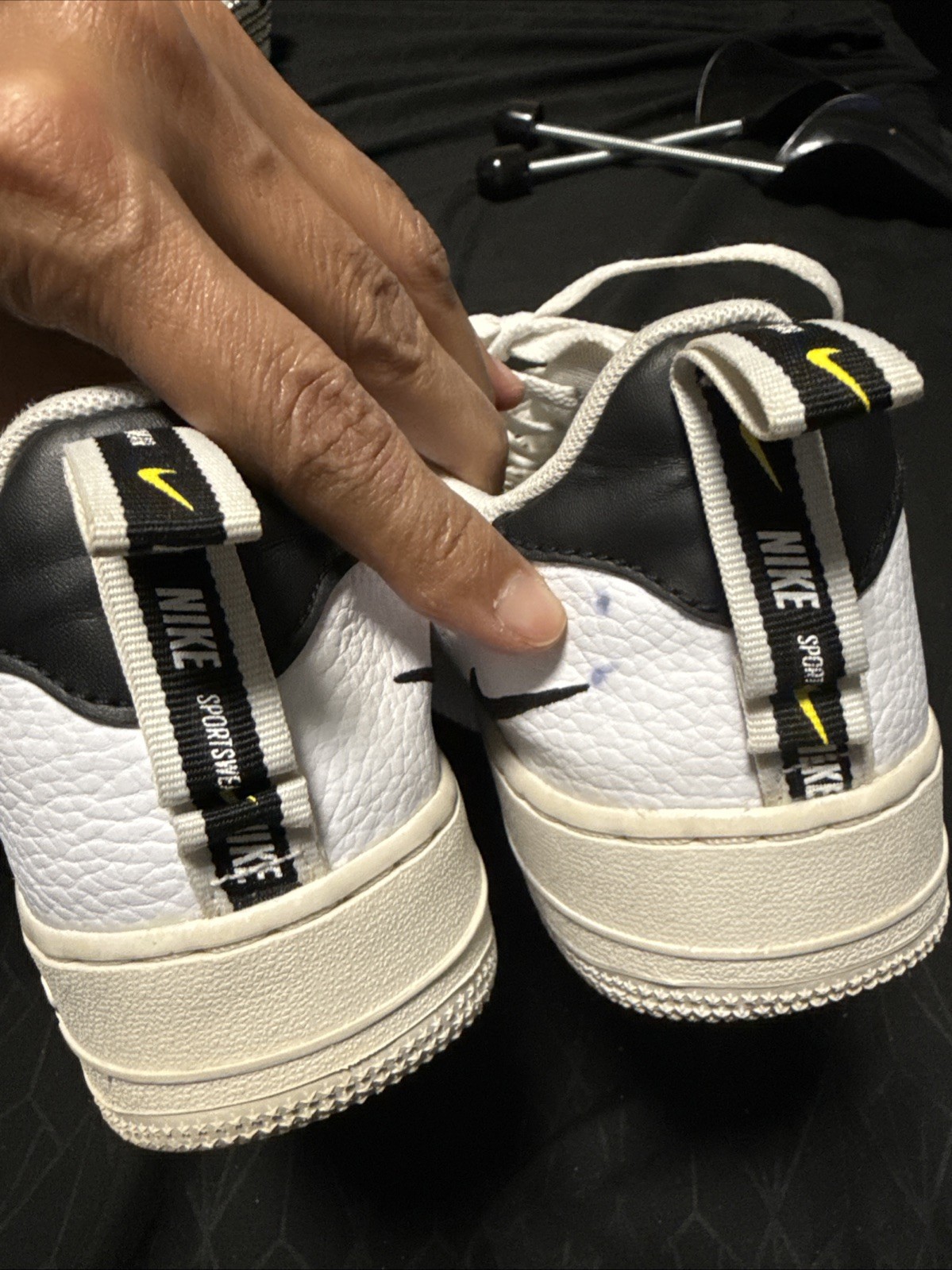 Nike Air Force 1′ 07′ Lv8 Utility White Black 315122-111 Size Men’s US Size 7