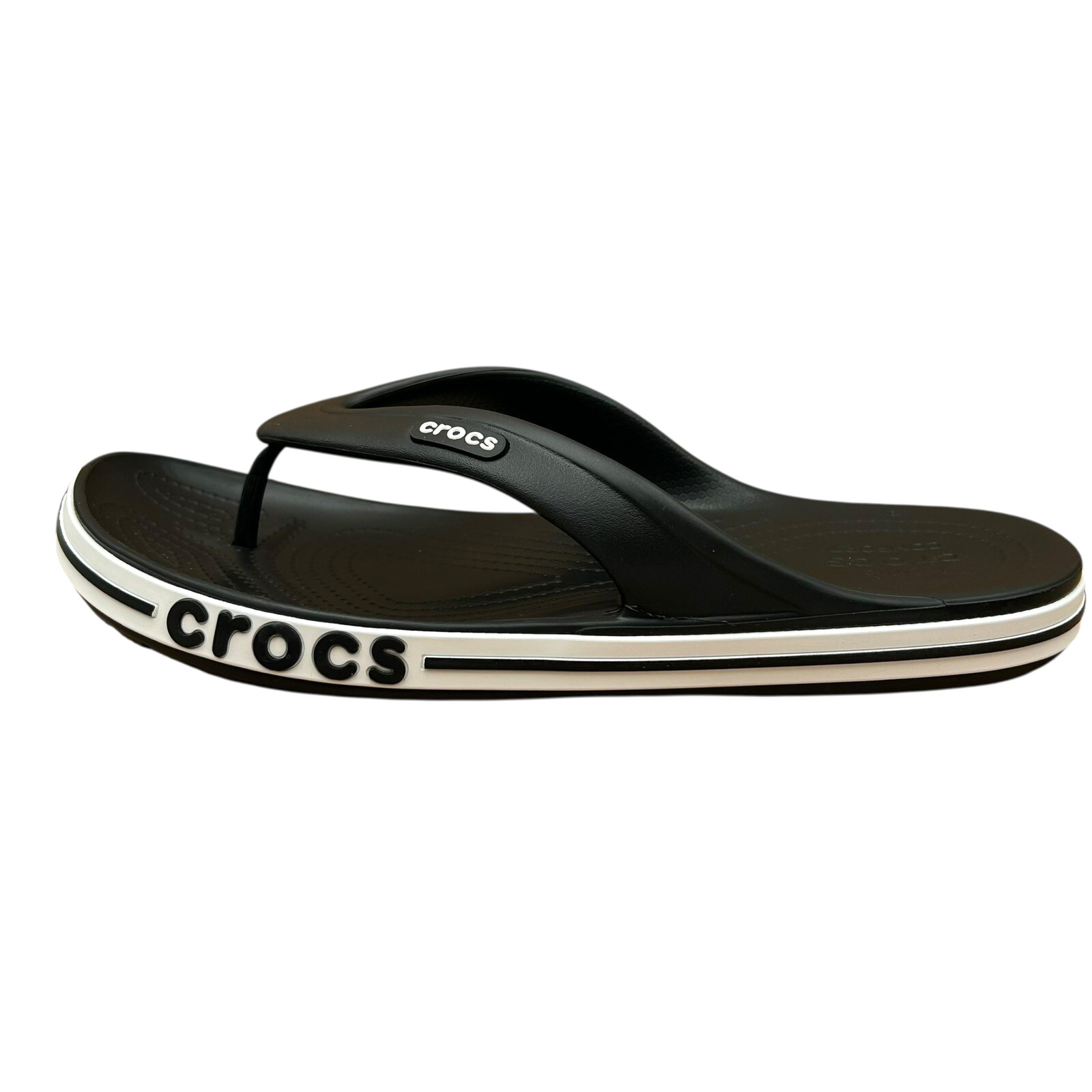 Crocs Mens Bayaband Flip Flop Sandal Size 10-11 Black Water Friendly Lightweight