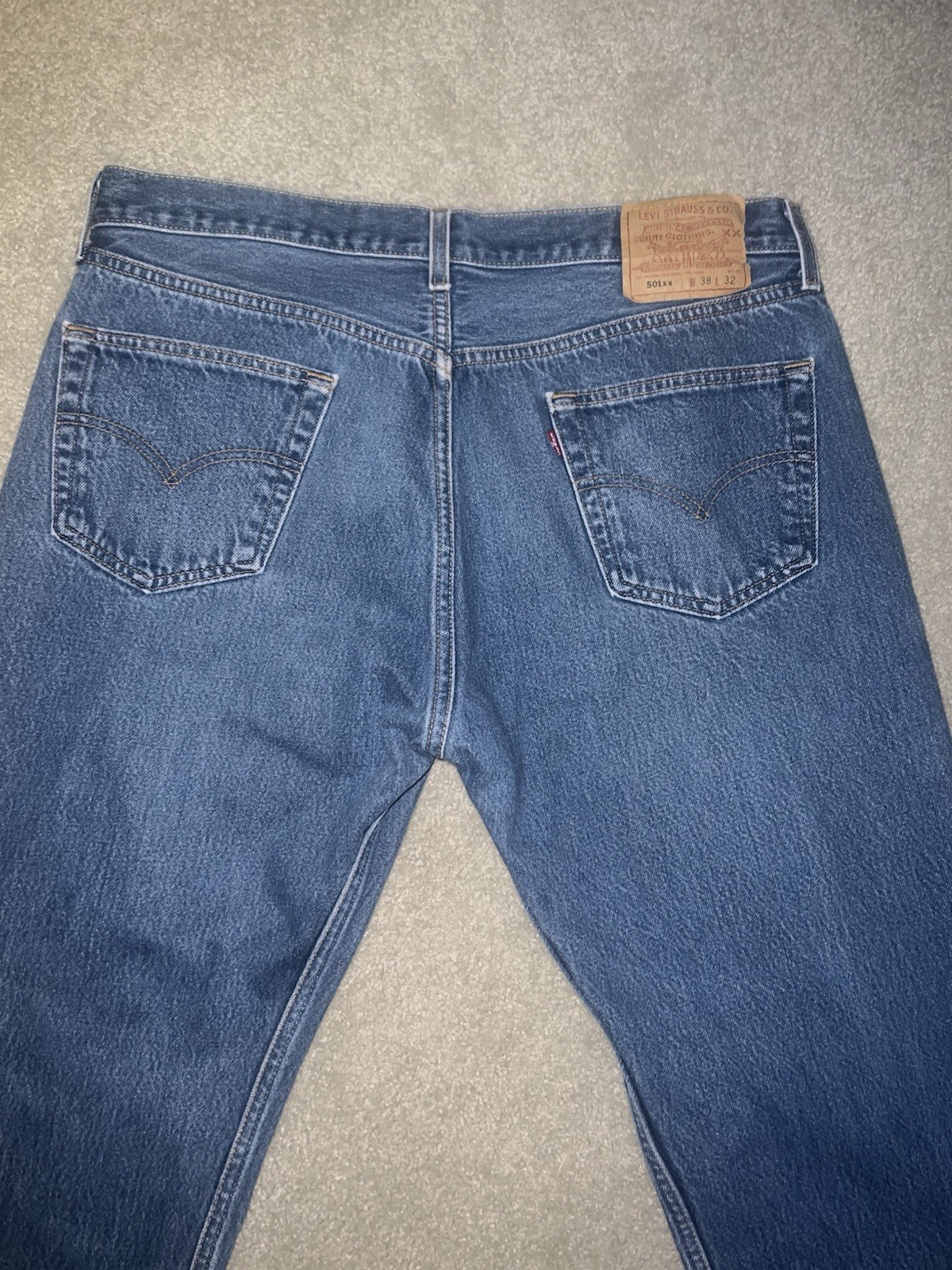 Levi’s 501XX 90’s Vintage Denim Medium Wash 36/29 Straight Leg Button Fly