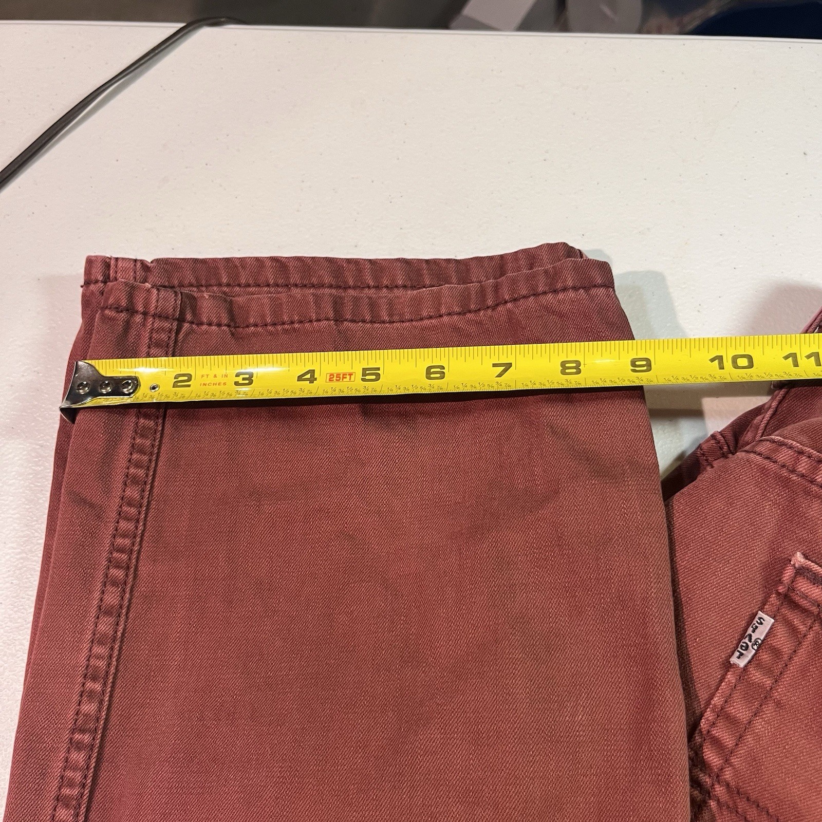 Levi’s 514 Jeans Men’s 36×32 NWT Rust Coral Red Straight Leg Stretch Pants Denim