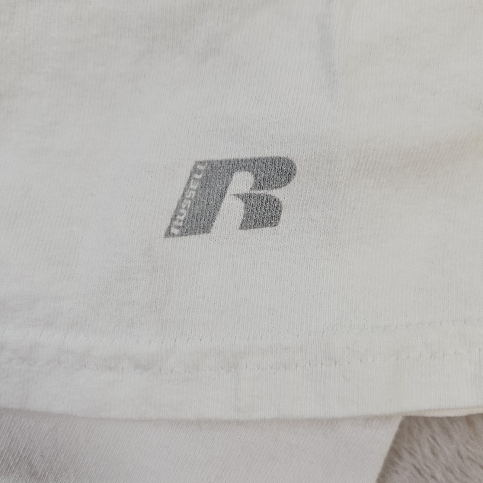 Russell Athletic T-Shirt Men Large White Excellent Texas Longhorns NCAA Graphic