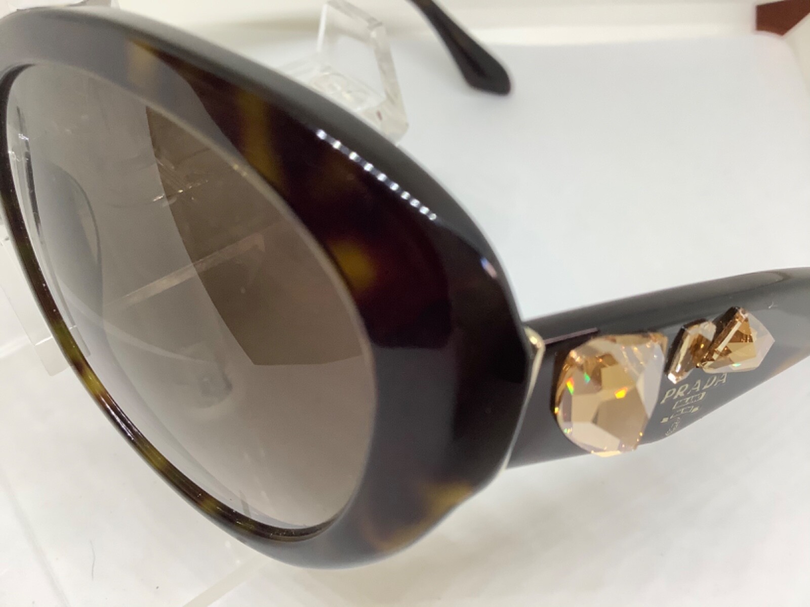PRADA SPR26Q 2AU-3D0 56 PR26QS SUNGLASS HAVANA TORTOISE W/STONES VOICE LIMITED