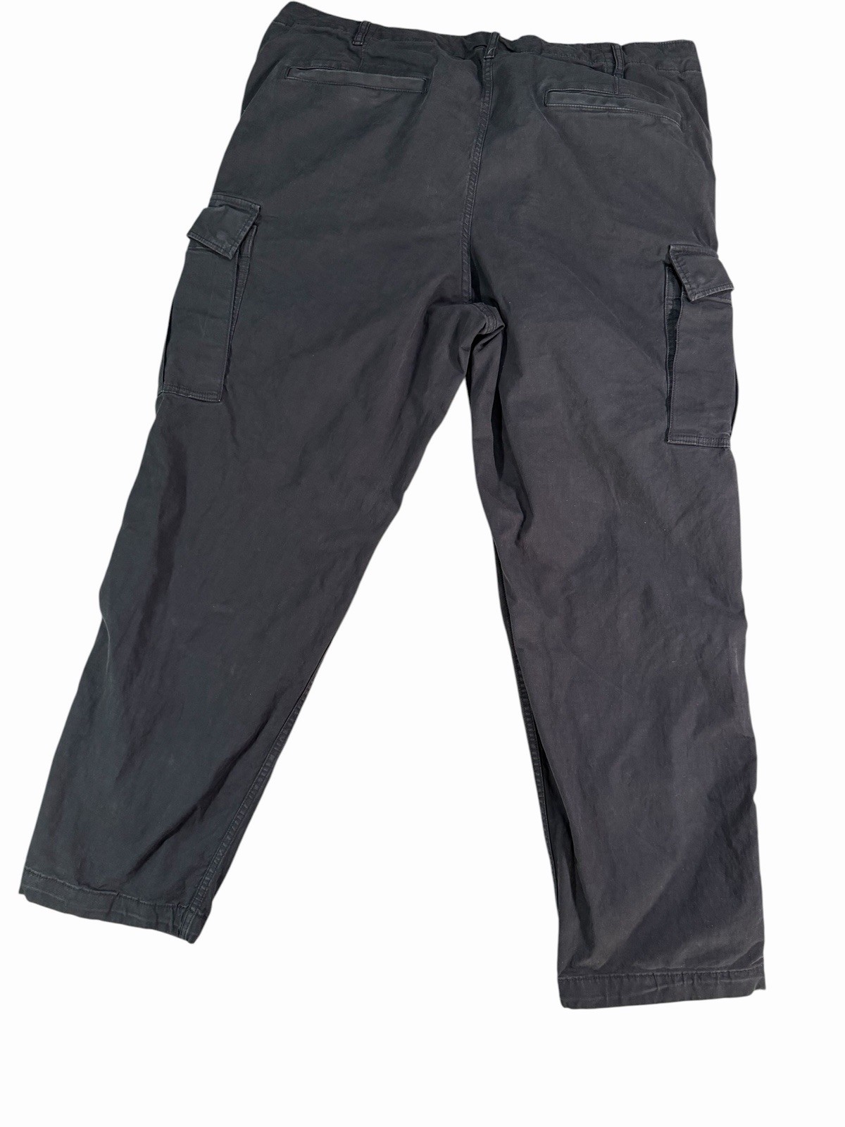Uniqlo U Men’s Black Cotton Twill Cargo Pants M 29W Relaxed Straight Pockets