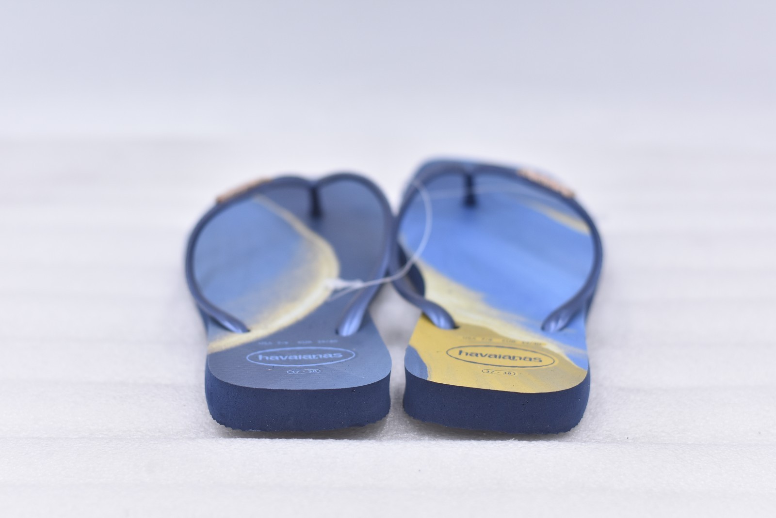 Womens Havaianas Slim Square Flip-Flop Sandals – Navy Blue Size 9/10 (EU 39-40)