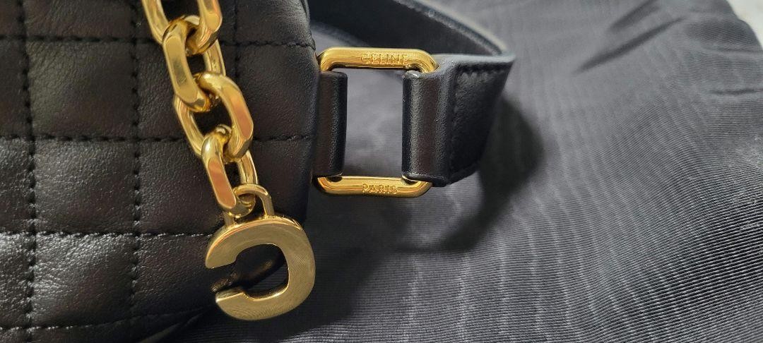 Unused Celine Leather C Charm Body Bag Black W 27 x H 13 x D 5cm