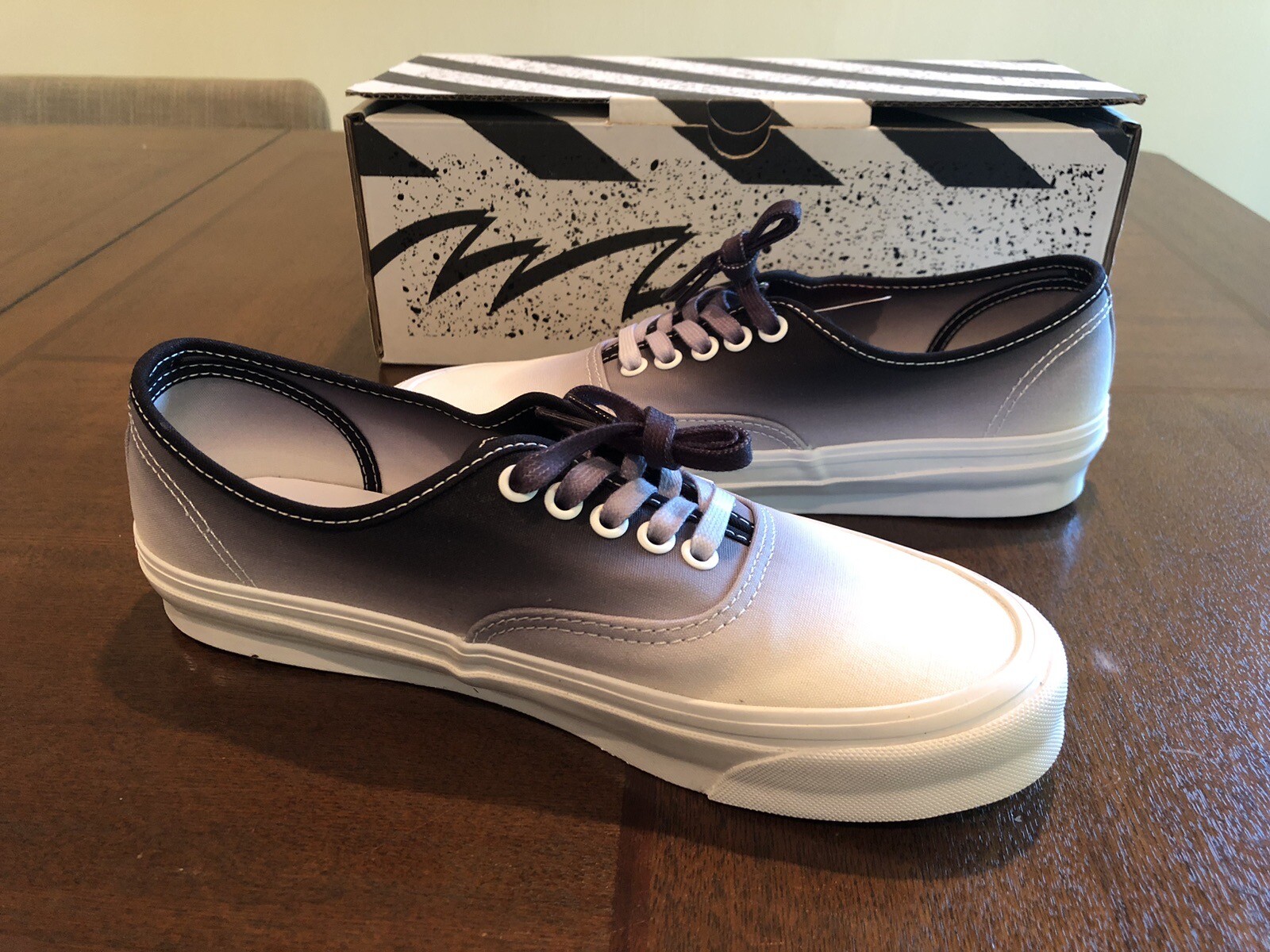 VANS Vault OG Authentic LX Dip Dye Black White VN0A4BV9B4R1 M 8.0 / W 9.5 NWB