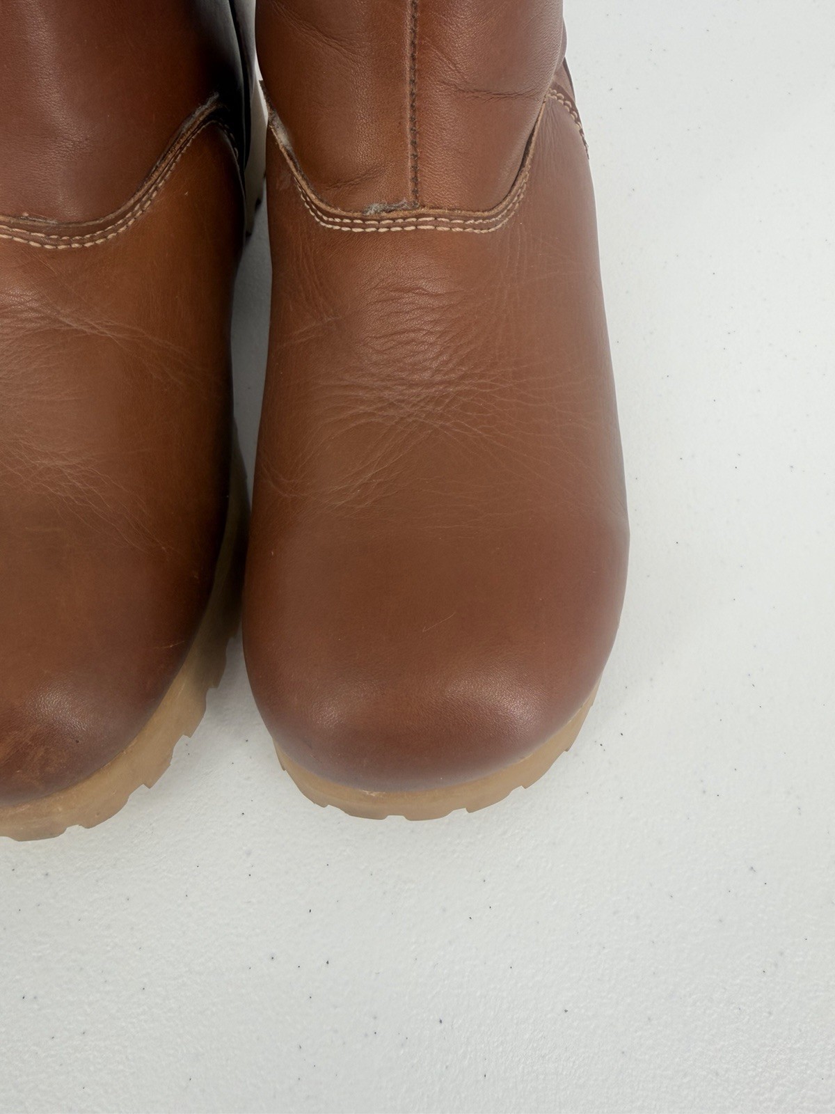 Vintage Dexter Brown Sharpa Shearling Leather Buckle Boots Women’s 10 M Boho