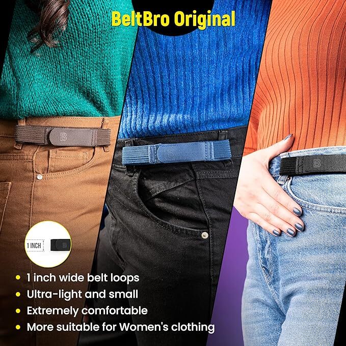 BeltBro For Women Multipack No Buckle Elastic Belt — (S, M, L) *OFFICIAL*
