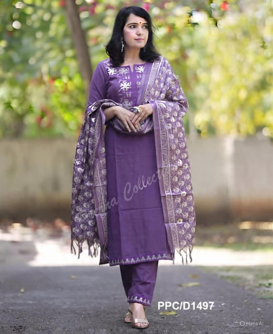 Purple Pakistani Salwar Kameez Ready Made Women Kurta Palazzo Designer Dupatta