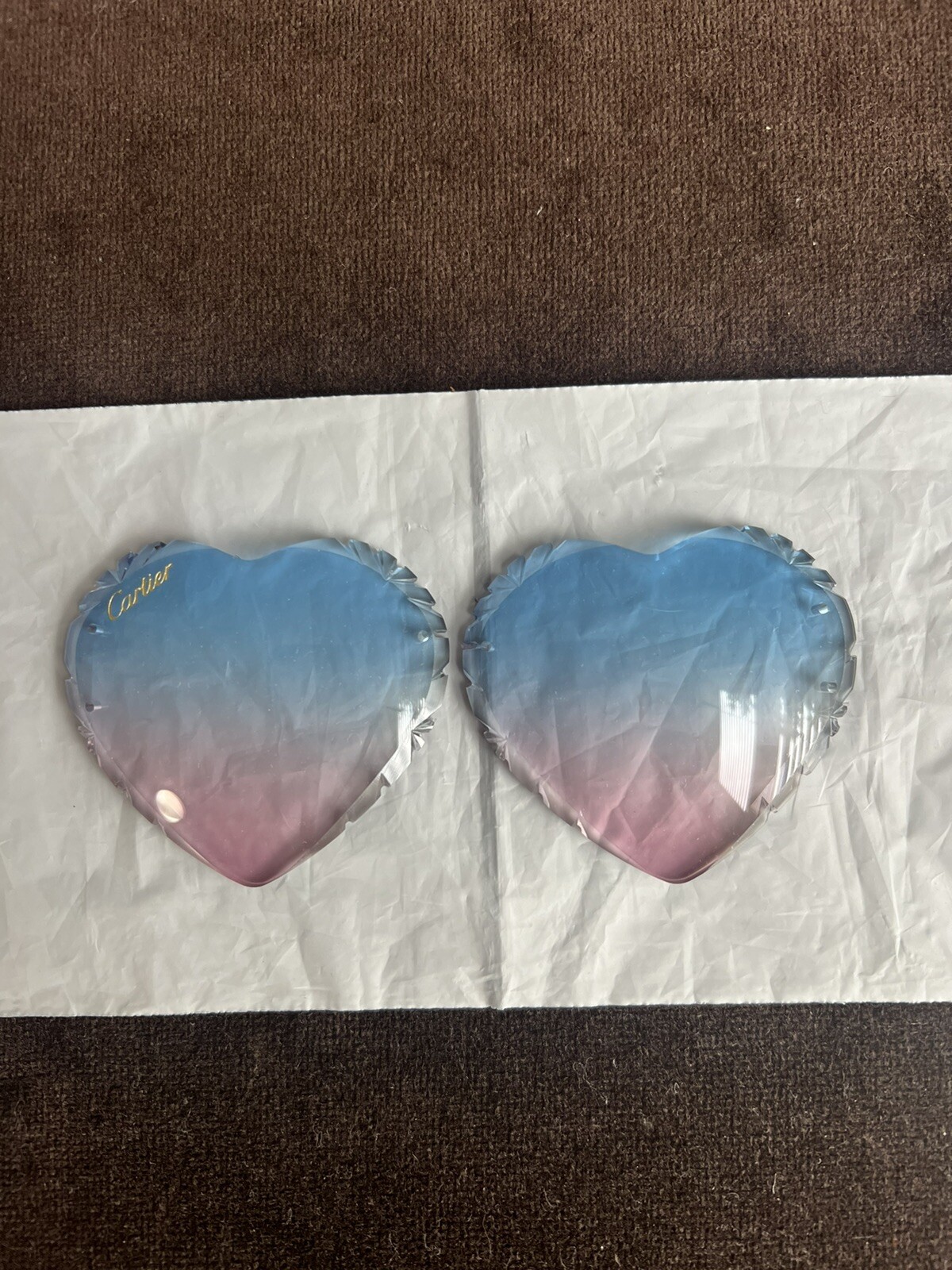 Cotton Candy Custom Diamond Cut Cartier Big c Heart Shape Style