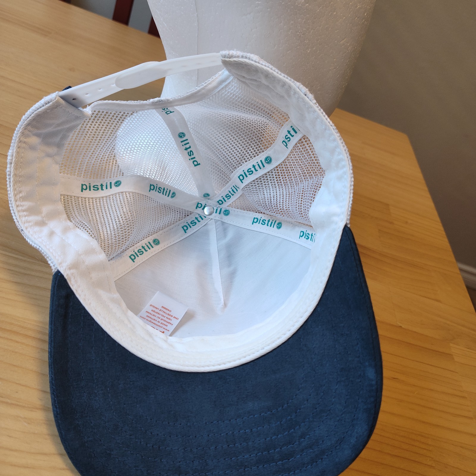 Viva Pistil Trucker Blue and White Snapback Hat Cap