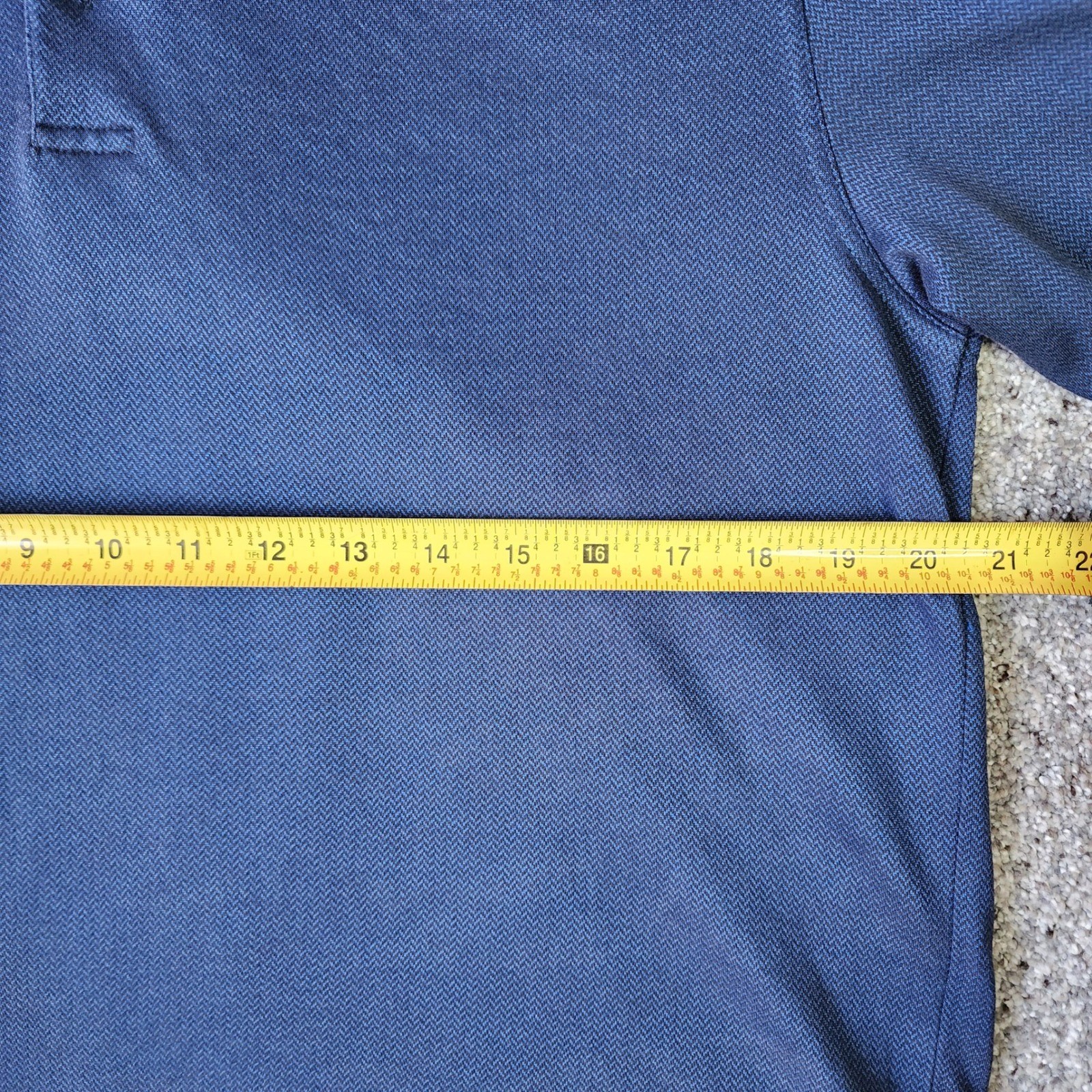 Cutter & Buck Polo Shirt Mens Large Navy Blue DryTec Luxe NanoTex Excellent