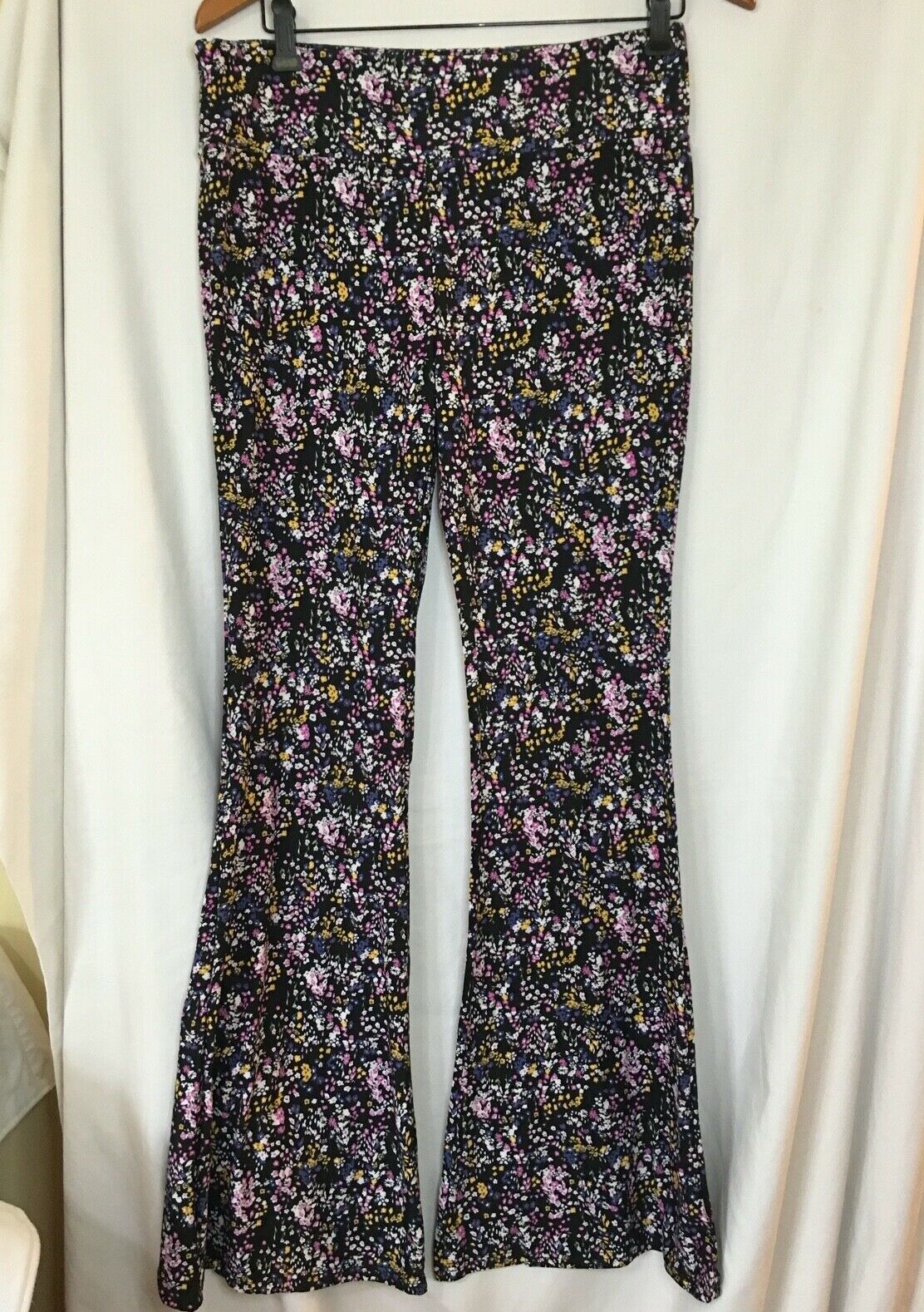 New No Boundaries Flower Floral Flare Pants Juniors Women Many Sizes