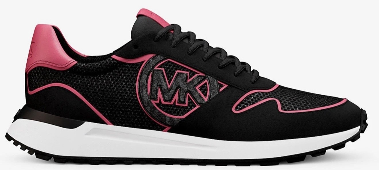 Michael Kors Dax Mixed-Media Trainer Men’s Shoes Dark Raspberry