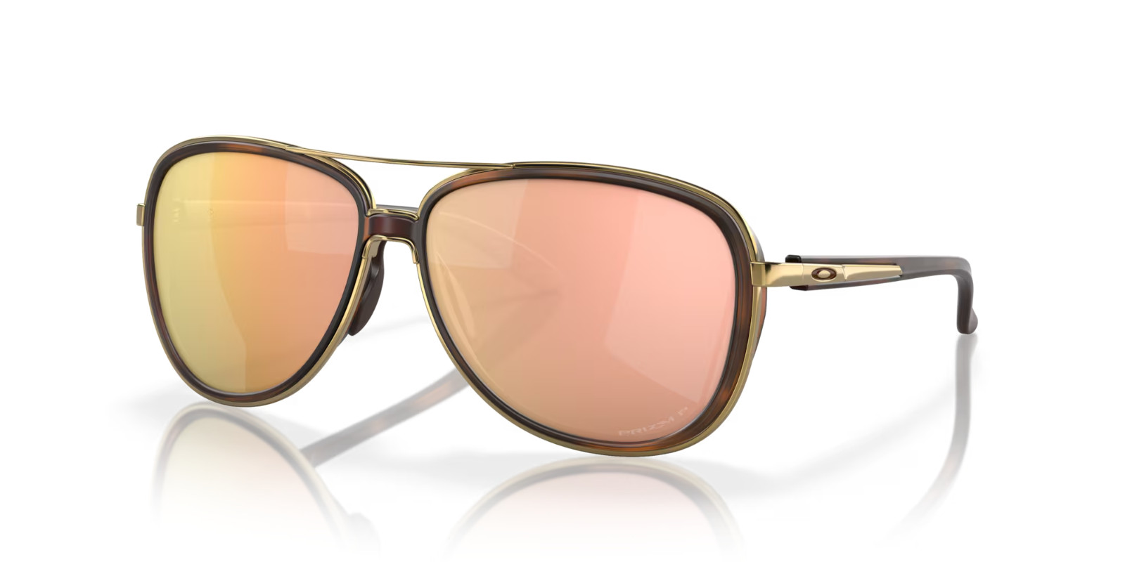 Oakley Sunglasses Split Time OO4129-1458 Tortoise / PRIZM Rose Gold POLARIZED