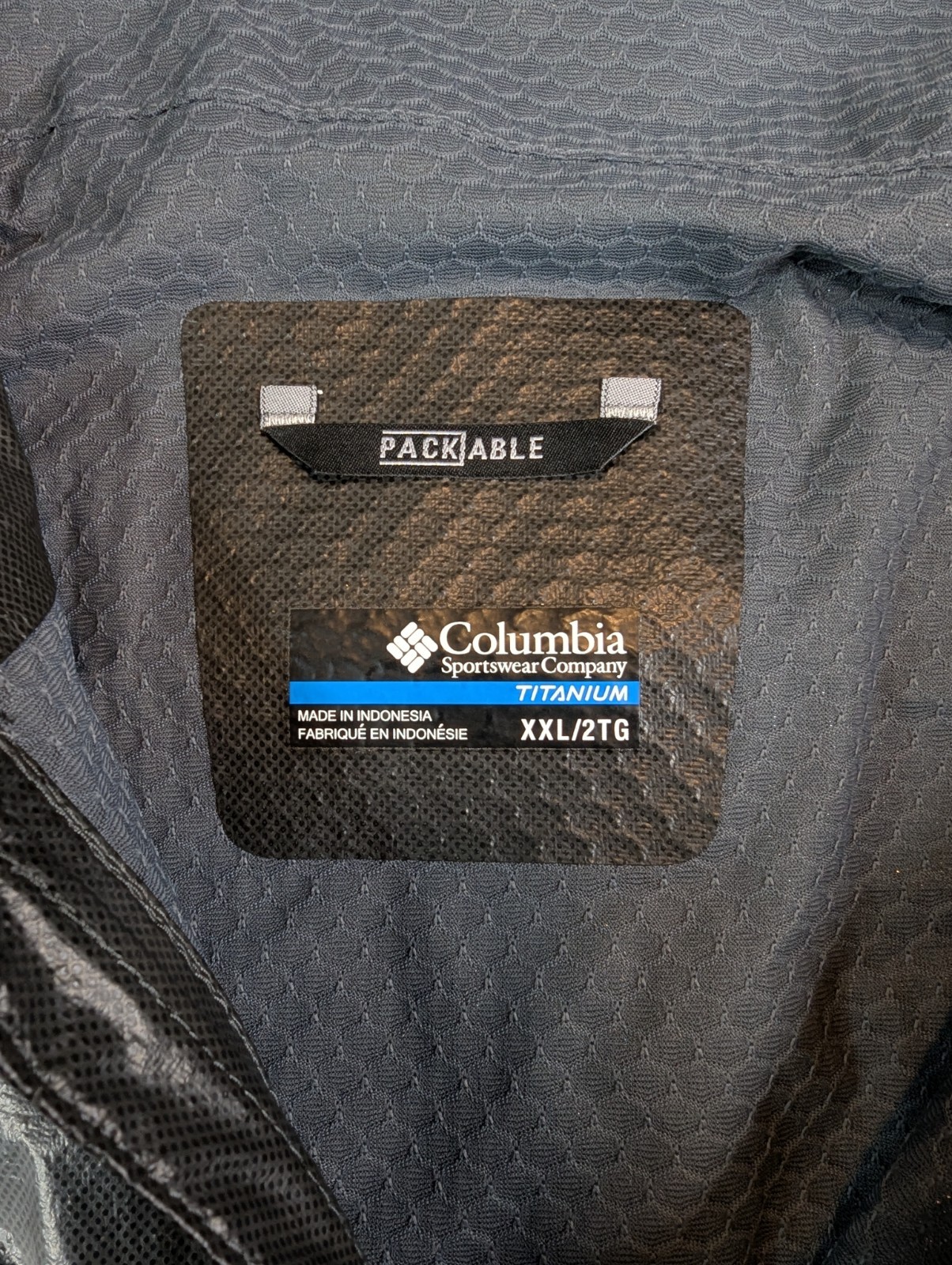 Columbia Jacket Mens XXL Black Titanium OutDry Shell Rain Packable Waterproof