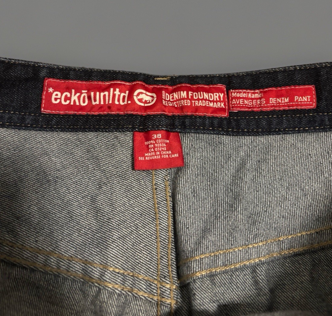 Ecko Unltd. Marvel Avengers Baggy Vintage Y2K Jeans Brand NWT 38 Embroidered