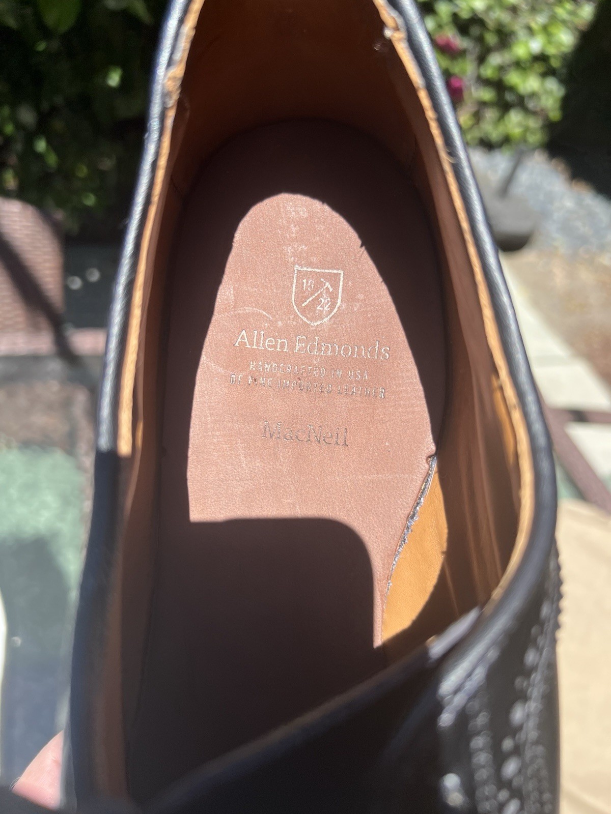 Allen Edmonds MacNeil Black Leather Wingtip Men’s Dress Shoes 13D