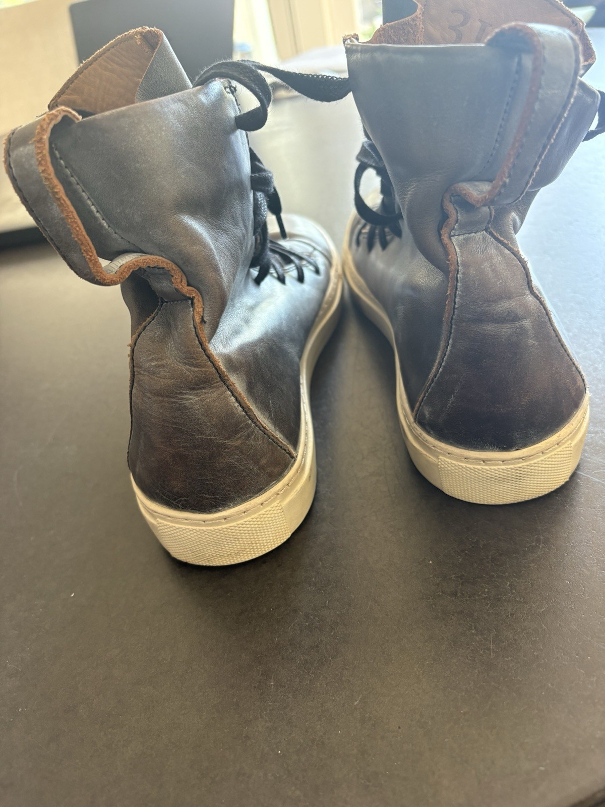 John Varvatos Reed 315 High Top Leather Sneakers 9.5. Mint. Rare