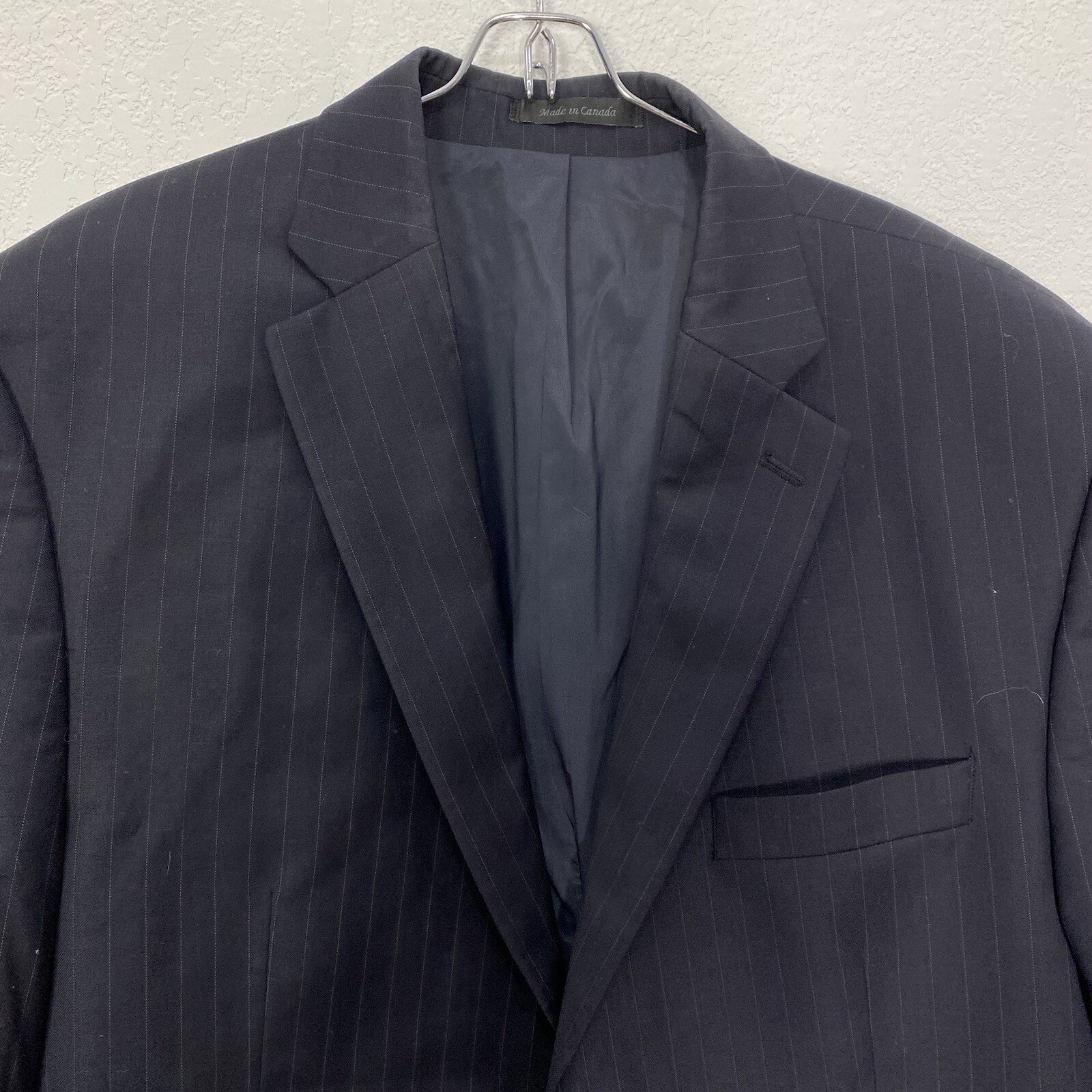 Lauren Ralph Lauren Wool Blue Stripped Blazer Mens Size 46R Formal Basic Jacket