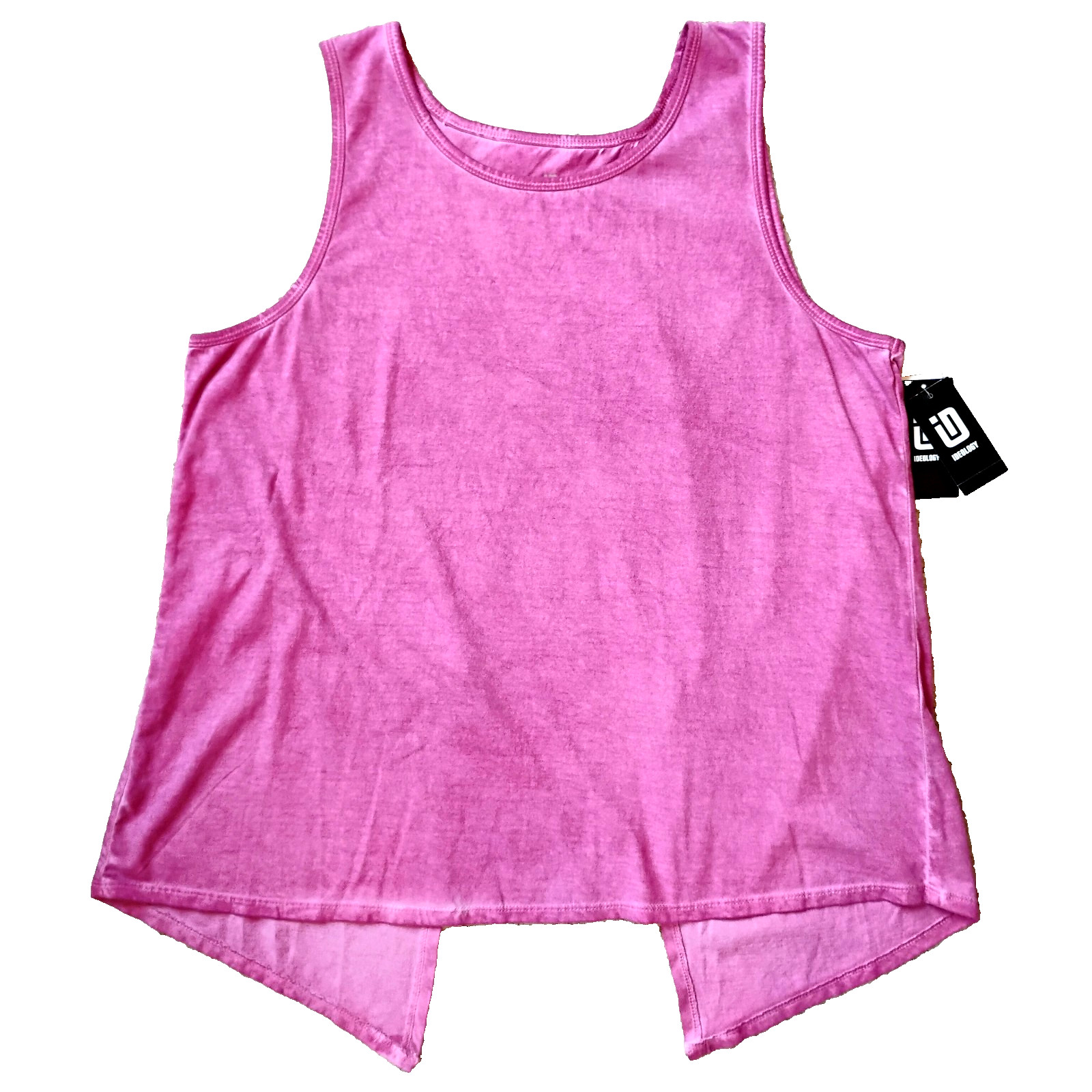 NWT XL Ideology Purple Tie-Dye Open Back Active Gym Workout Tank Top NEW