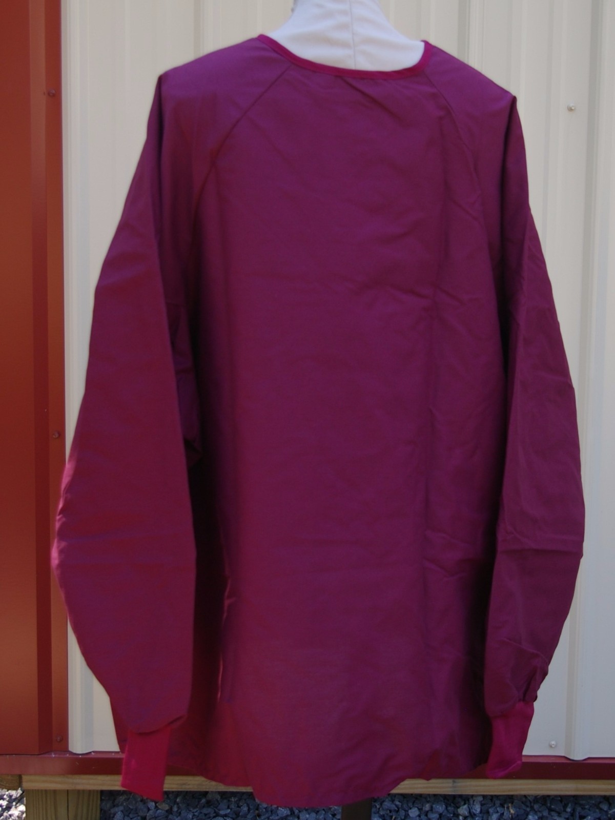 Best Medical Warm up Jacket Snap Closure Knit Cuff Burgundy Size 4X