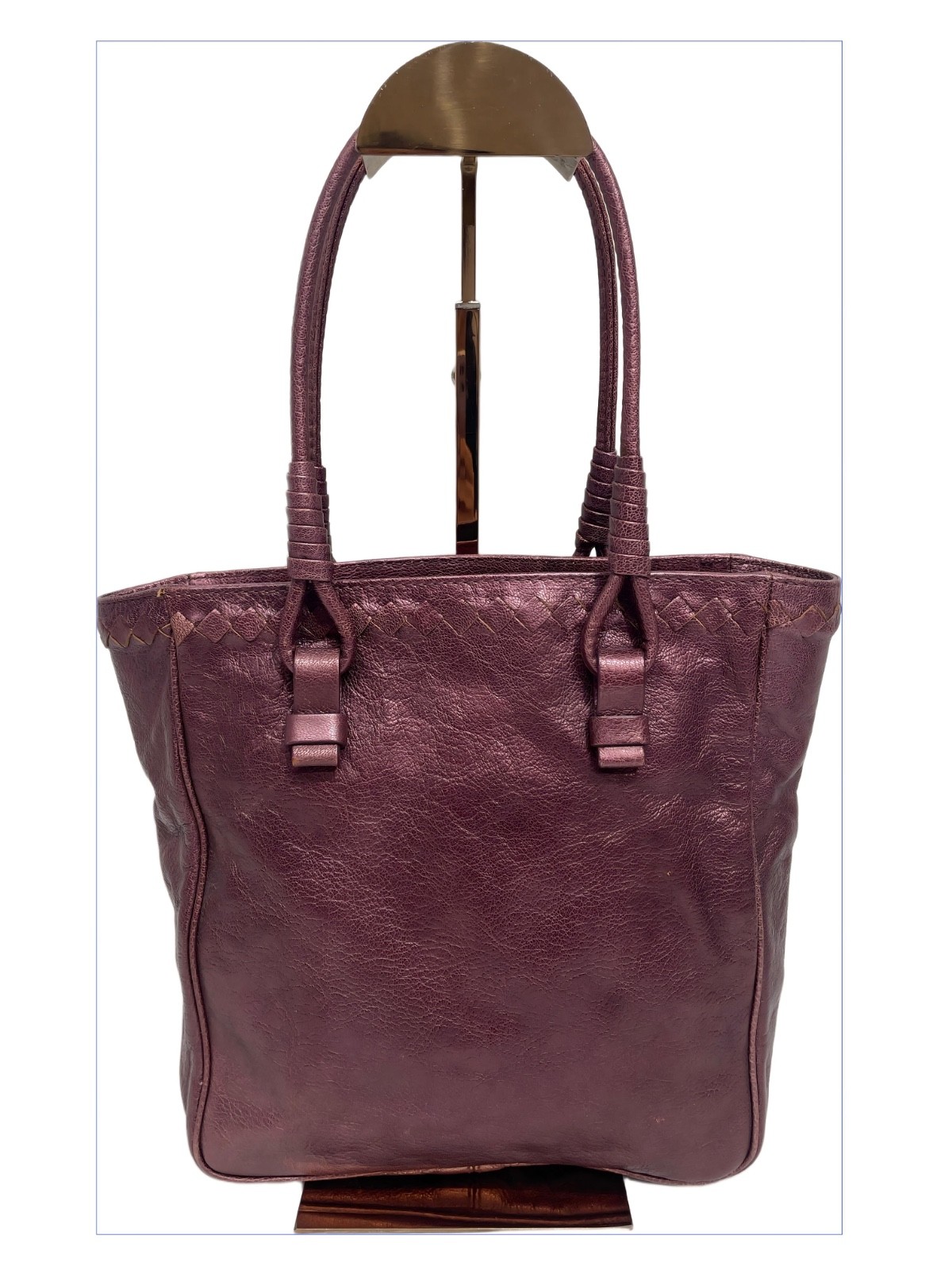 Bottega Veneta 2000’s Tote Bag Burgundy Leather Used