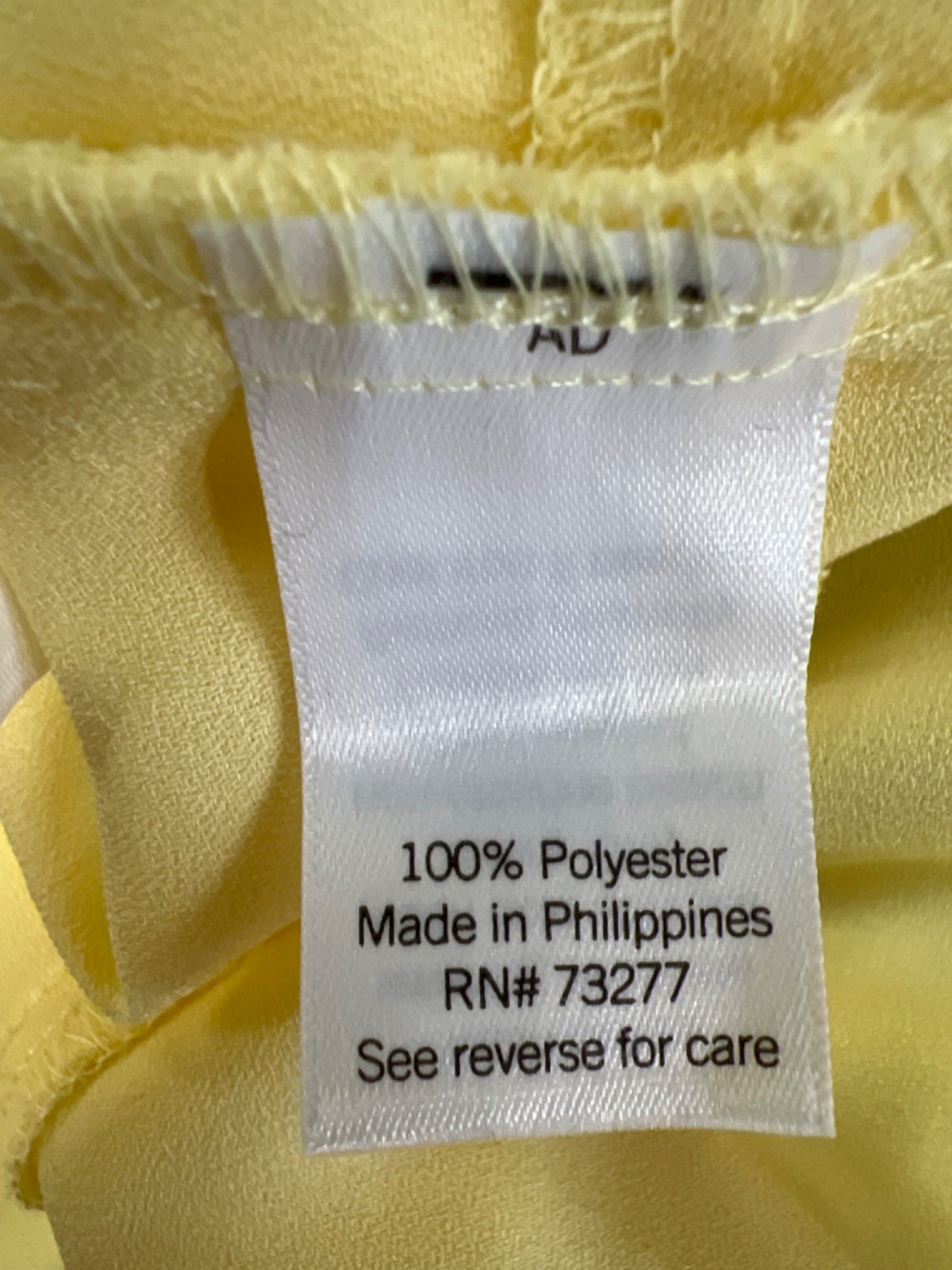 Lauren Conrad Women’s Yellow Tiered Short Sleeve Button Up Blouse – L