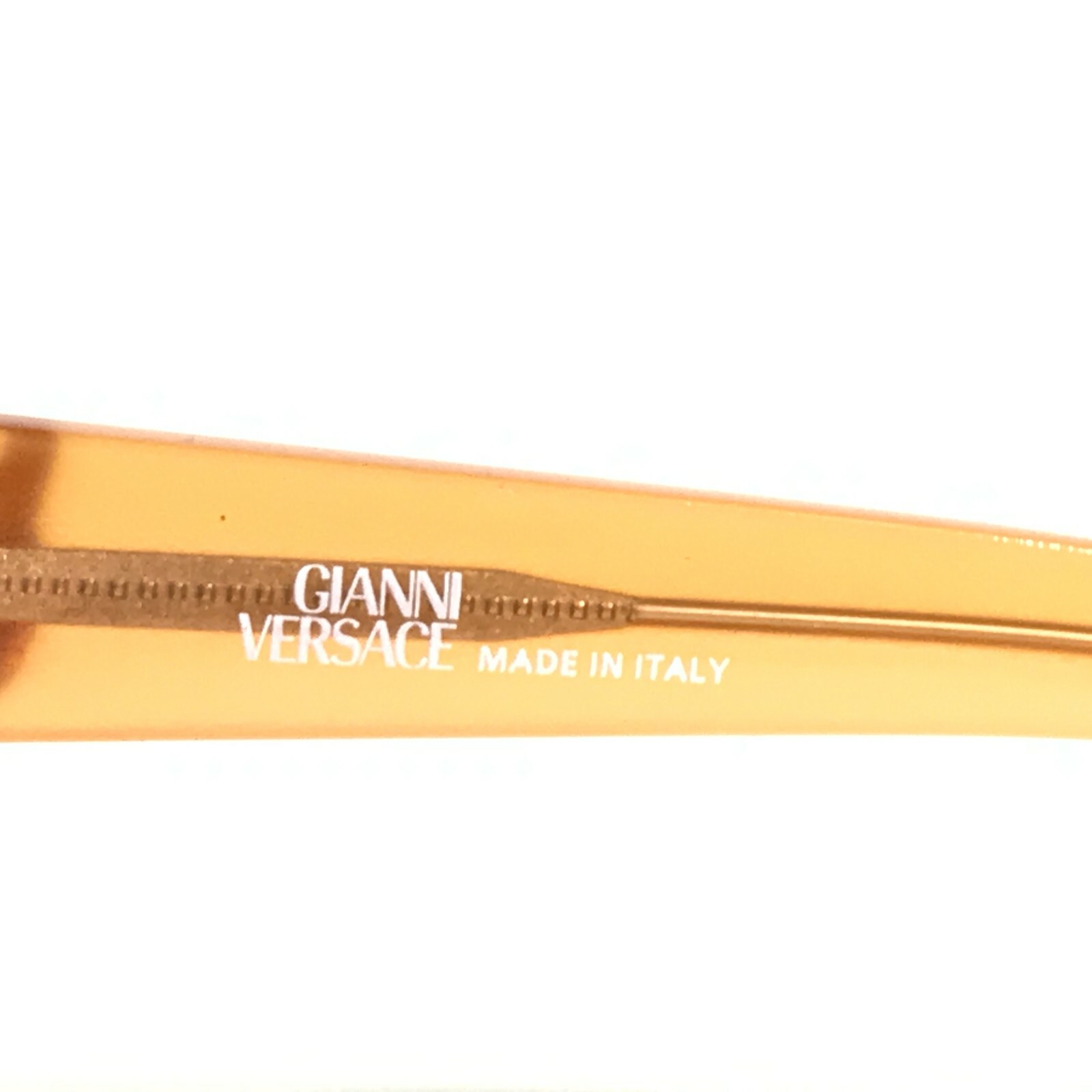 Vintage Gianni Versace Sunglasses MOD.463 COL.444 Orange Cat Eye w Green Lenses