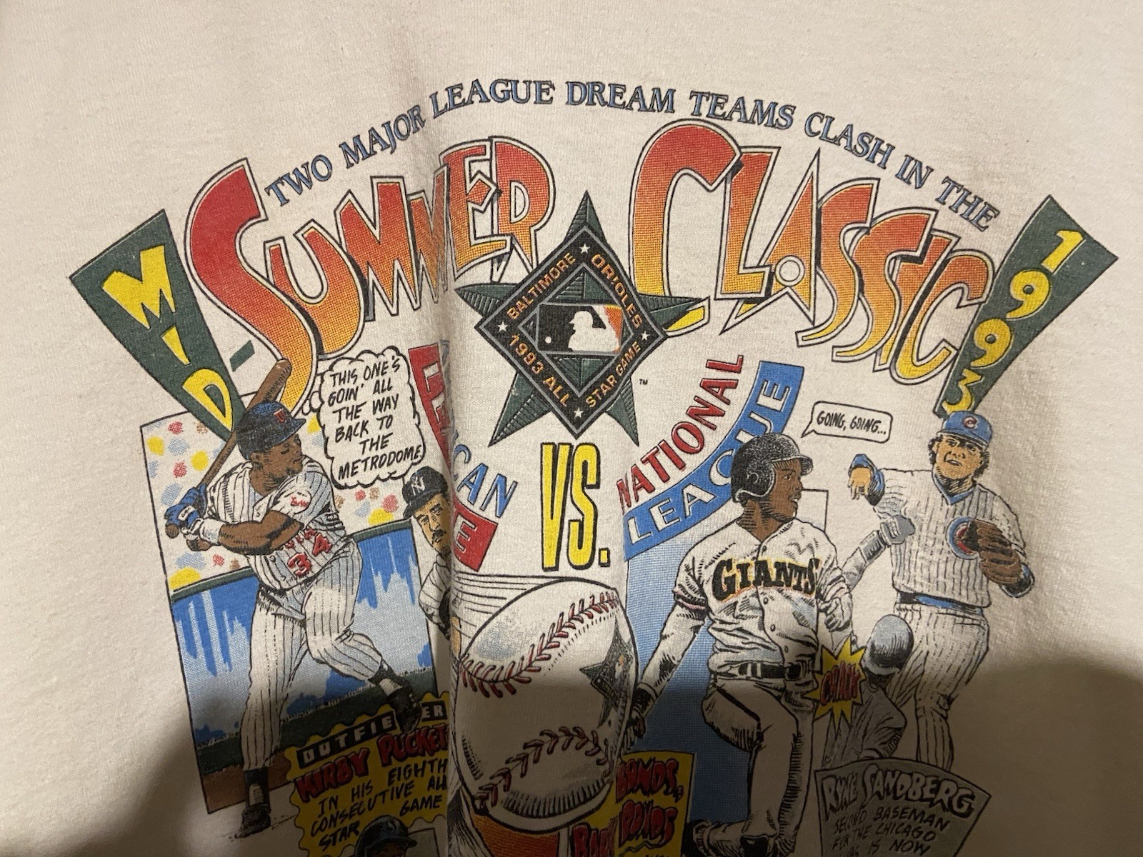 1993 MID SUMMER CLASSIC All Star Game T-Shirt — 90s MLB RARE VINTAGE — XL