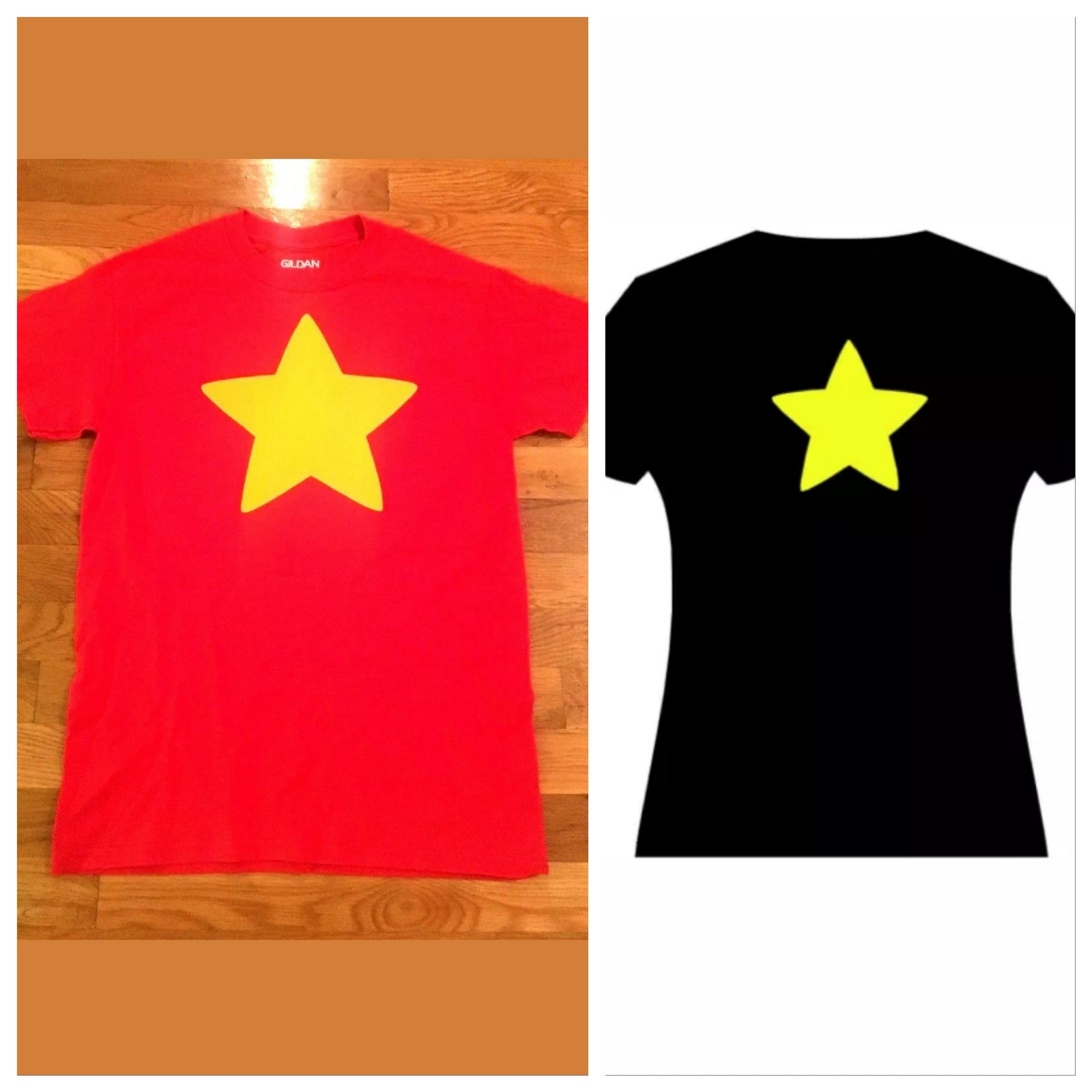 Steven’s Universe Star Shirt Unisex T Shirt Youth S- Adult XL Red Black Yellow