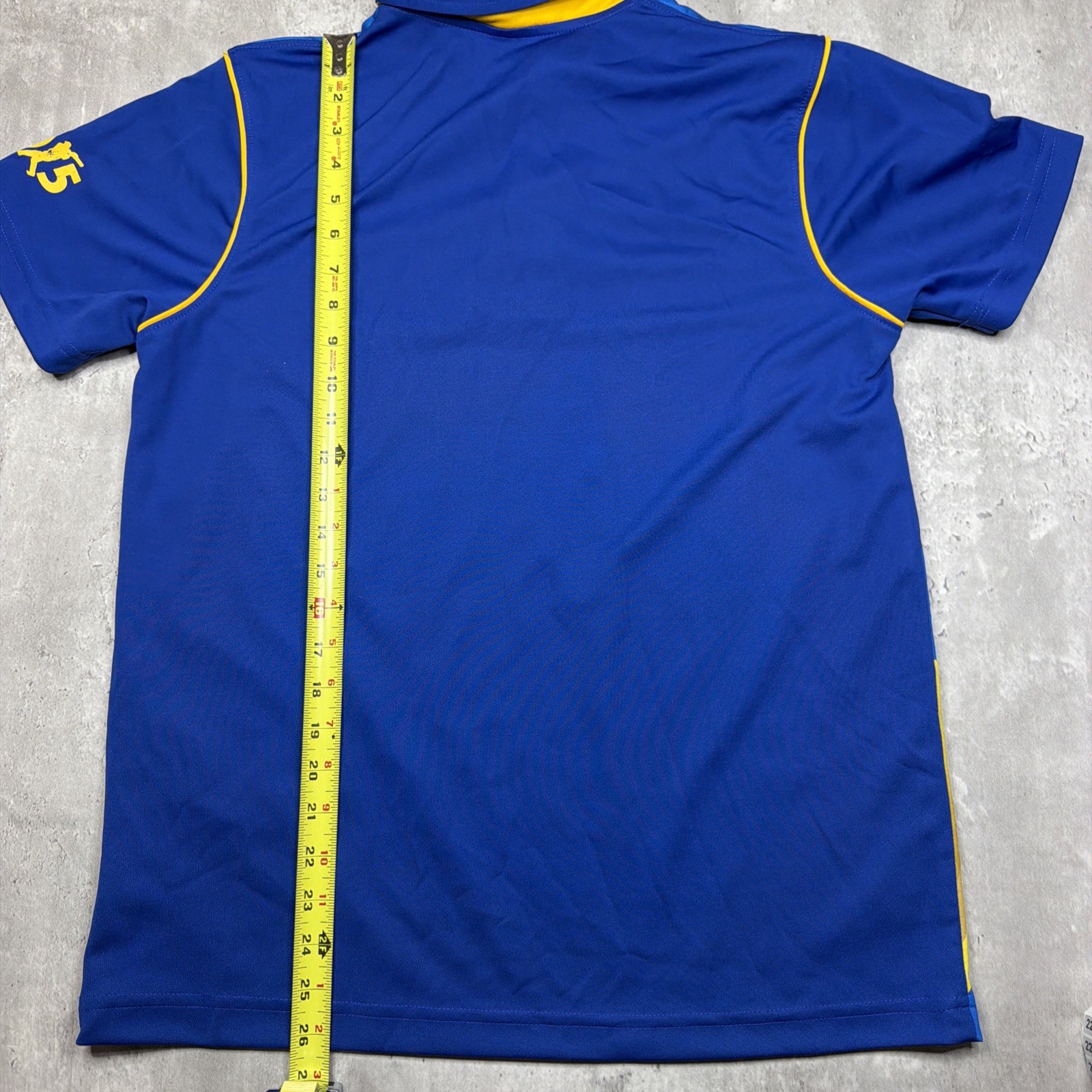 Mens Sri Lanka Cricket Team 2015 ICC World Cup Jersey Polo Shirt Blue Sz L