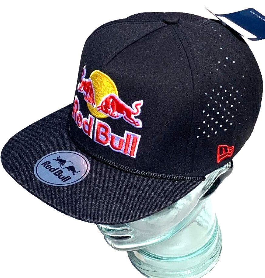 Black Performance Flat Brim Cap w/Black Rope. 3 Logos. BMX. MotoGP. Motocross.