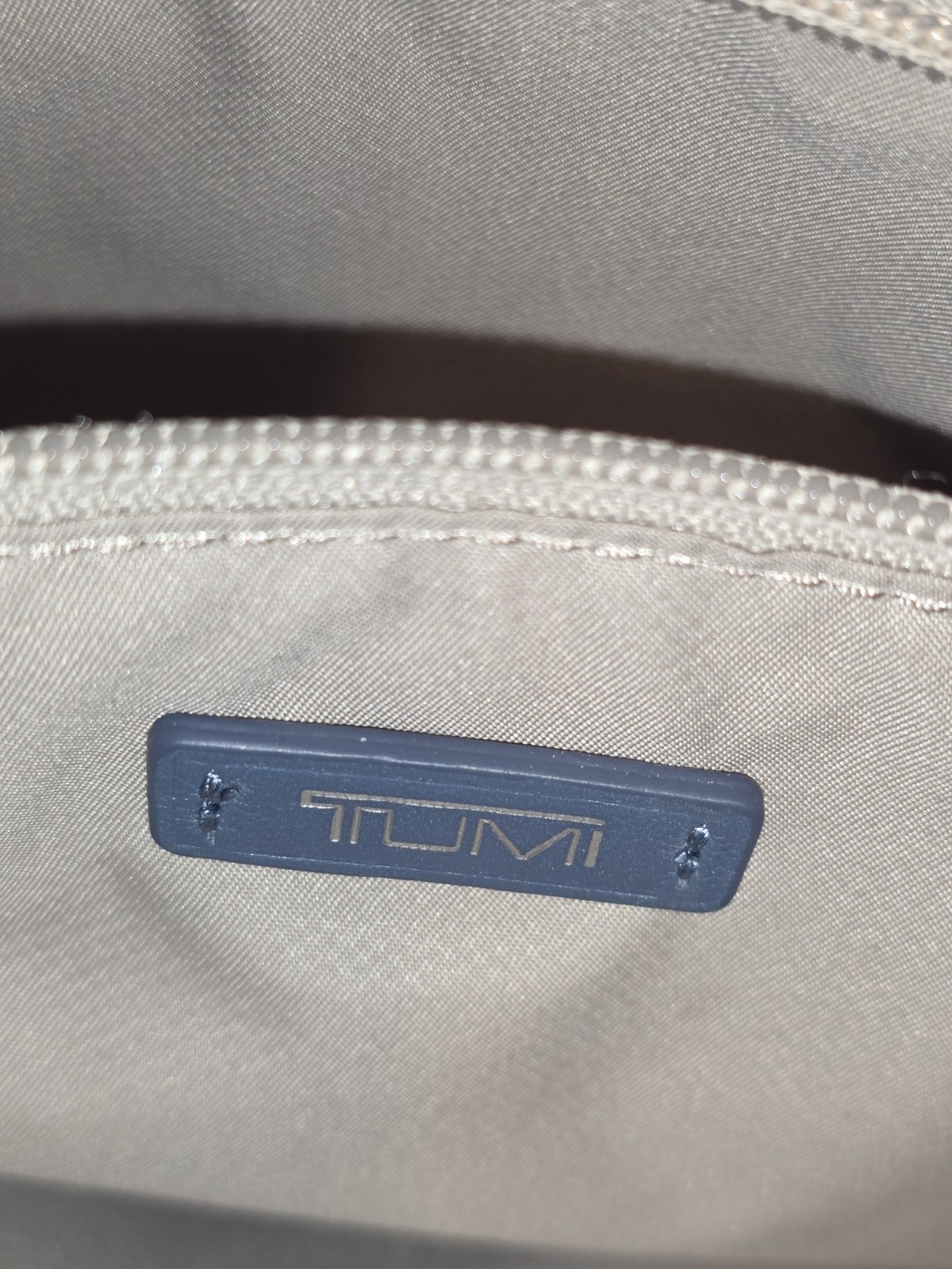 Tumi Dusty Blue Pebbled Leather Tote