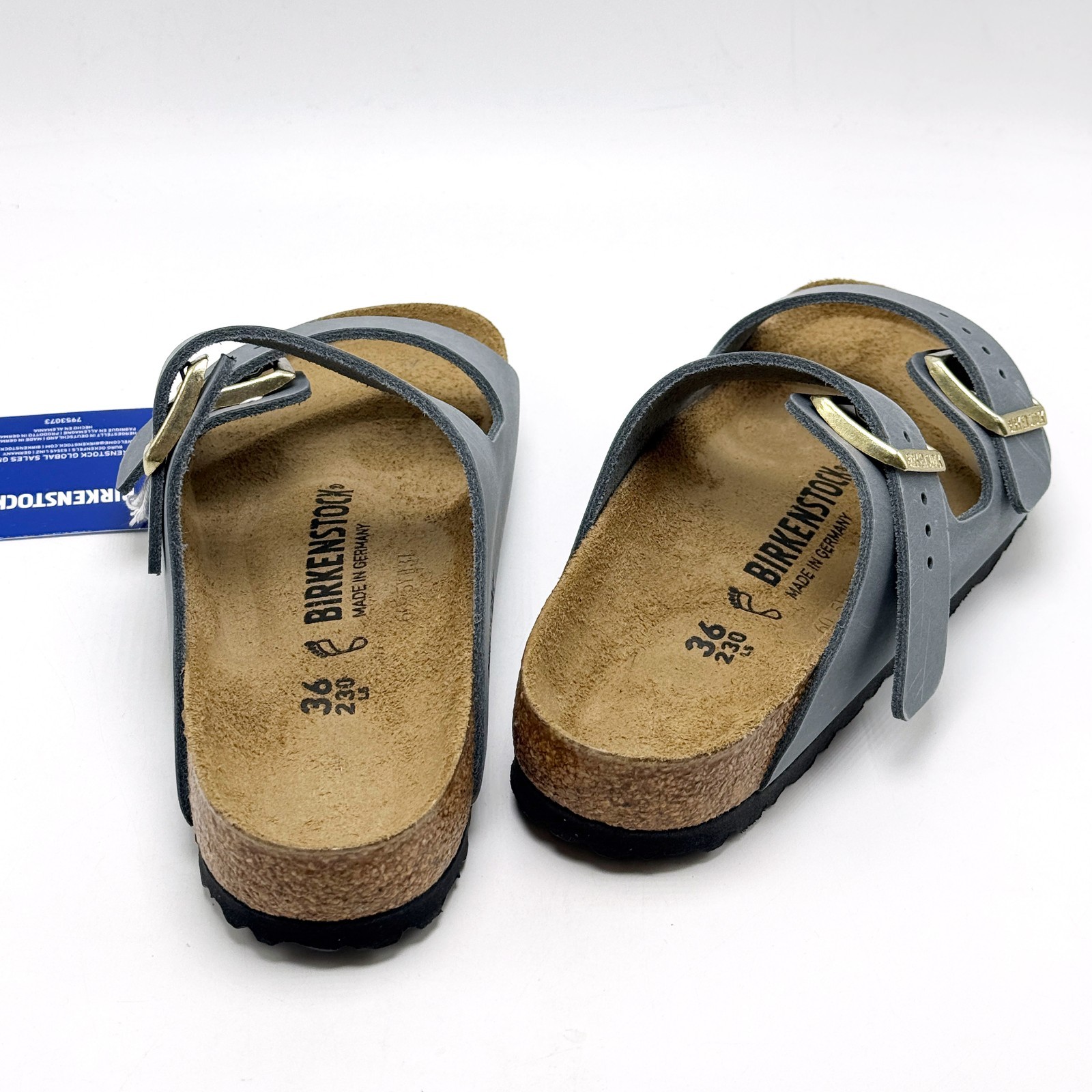*NEW* Unisex BIRKENSTOCK Arizona Oiled Leather Sandal BASALT GRAY (1029197) 👍