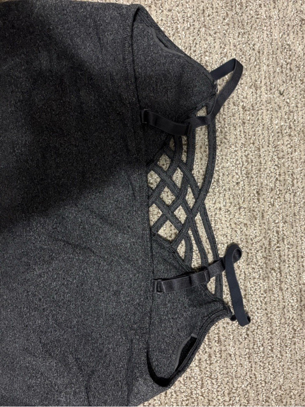 Zenana Outfitters Charcoal Black Bralette