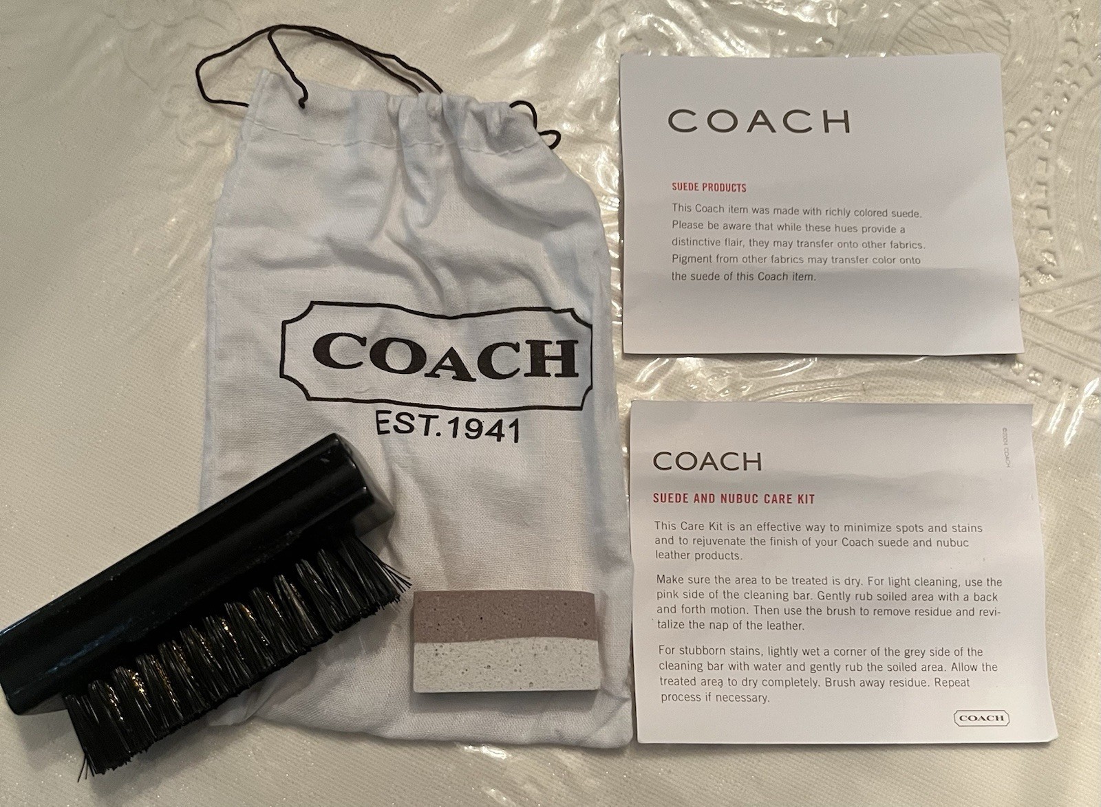 VINTAGE COACH HAMPTONS PLUM SUEDE LRG HOBO BAG-CARE KIT-DUST BAG & BOX NEW TAG