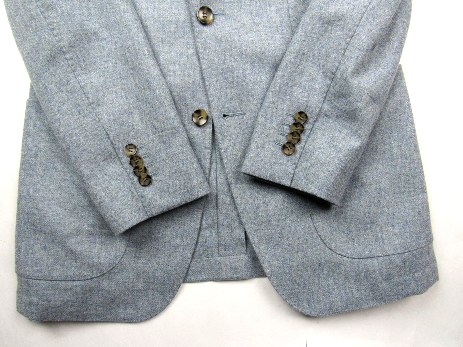 Suitsupply Havana Patch Light Blue Solbiati Half Lined Men’s Sport Coat 38L Slim