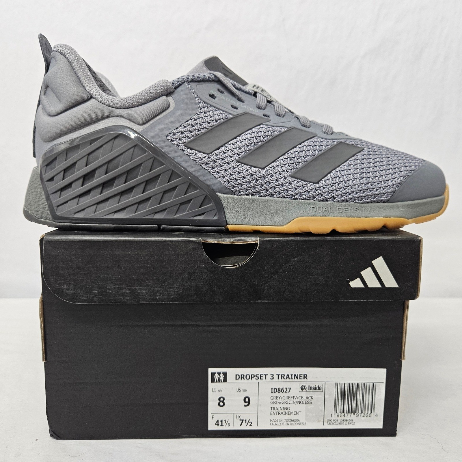 Adidas Dropset 3 Trainer Training Sneakers Heat.Rdy ID8627 Gray Men’s Size 8